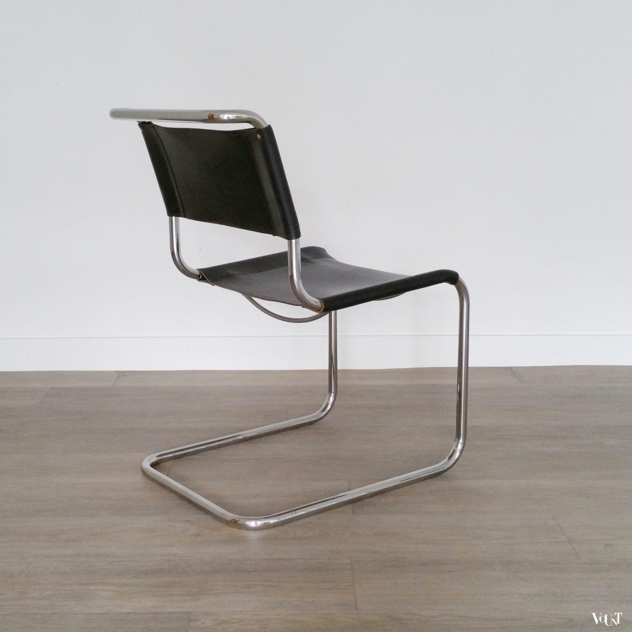 Set van 4 jaren '80 originele S33 stoelen, Mart Stam voor Thonet