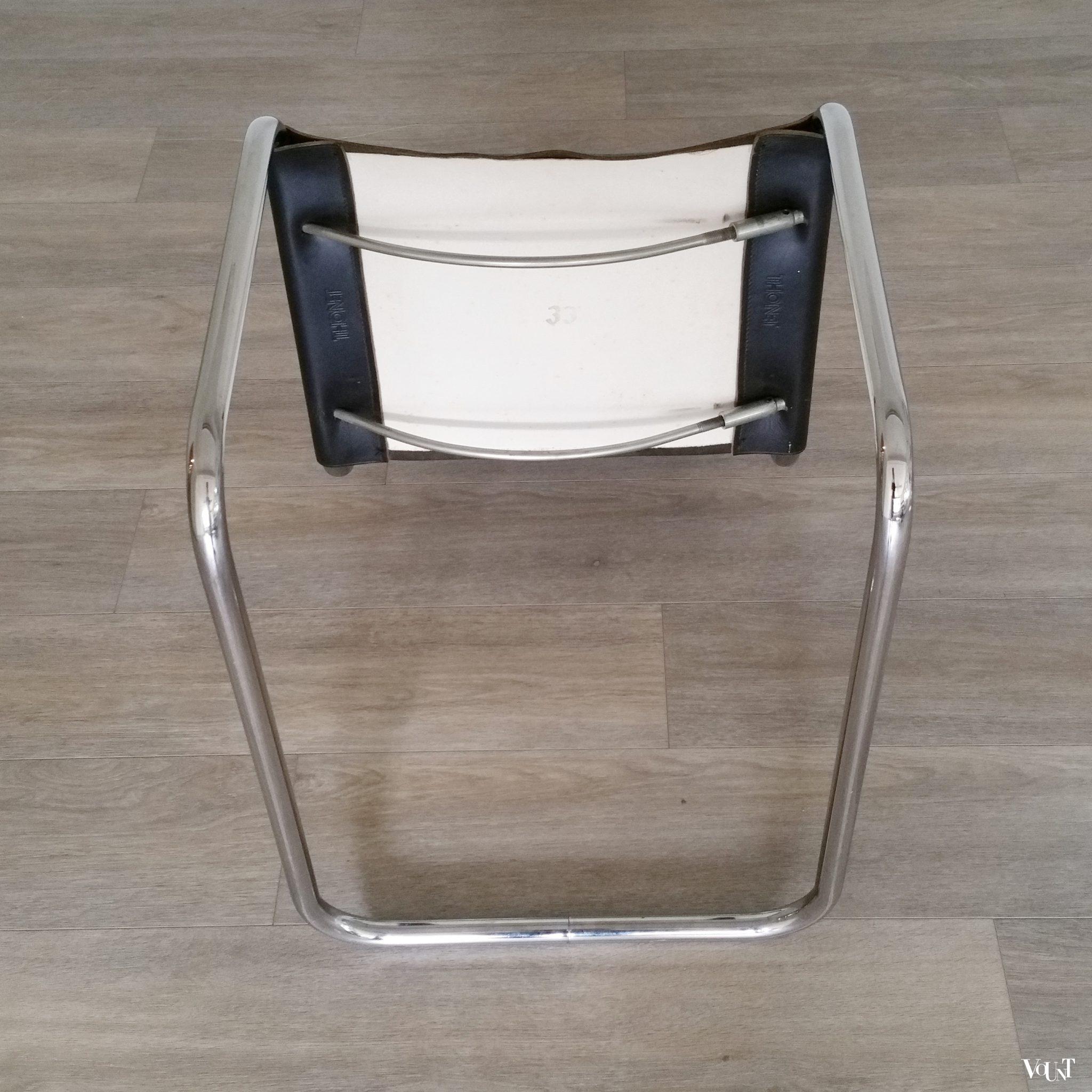 Set van 4 jaren '80 originele S33 stoelen, Mart Stam voor Thonet