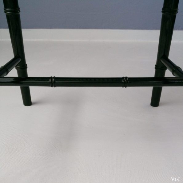 Zwarte faux bamboo Chippendale stoel, jaren '70