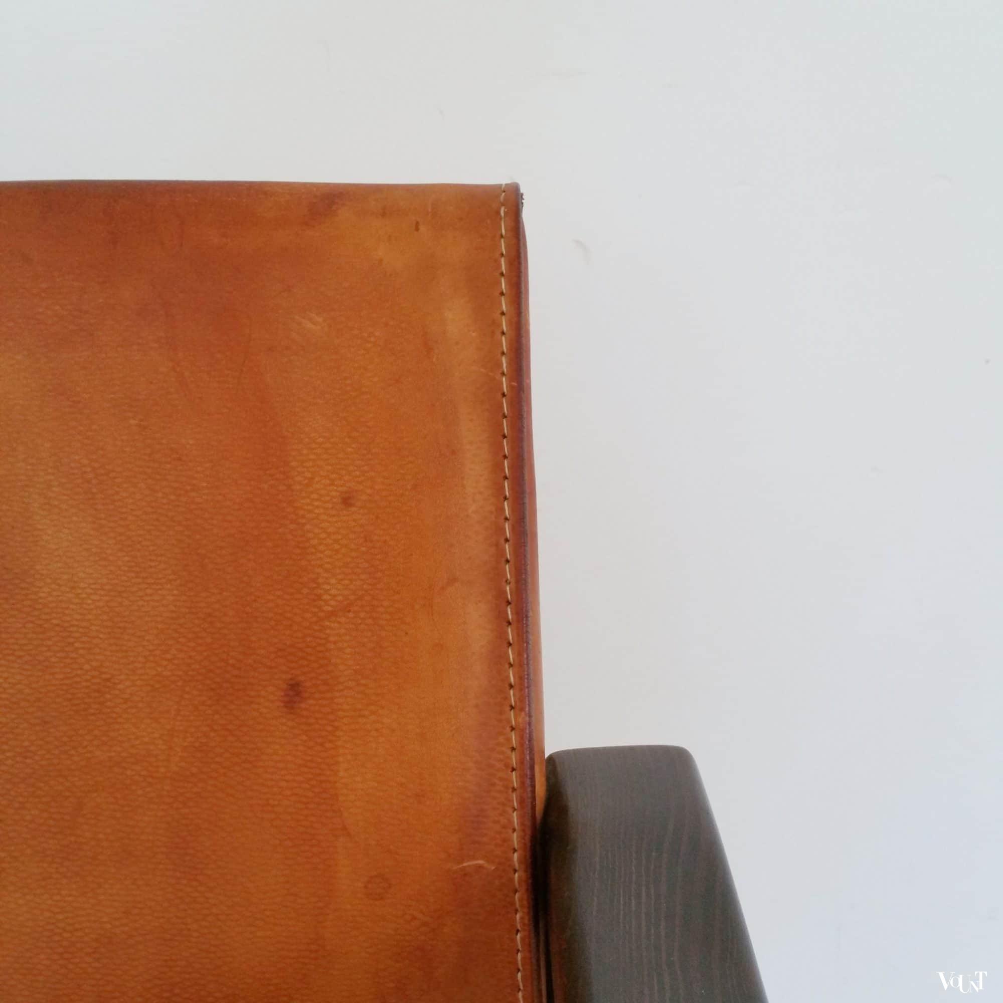 Leren safaristoel “Diana”, Karin Mobring voor Ikea, Zweden, jaren ‘70