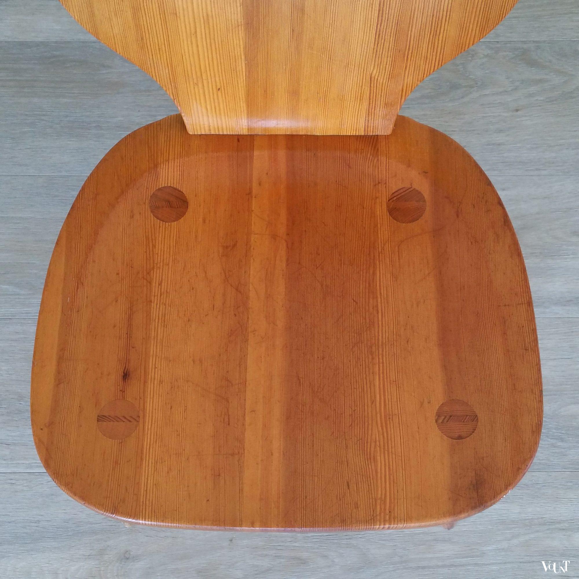 Set van 2 lage grenen stoelen, Carl Malmsten voor Svensk Fur, jaren '50