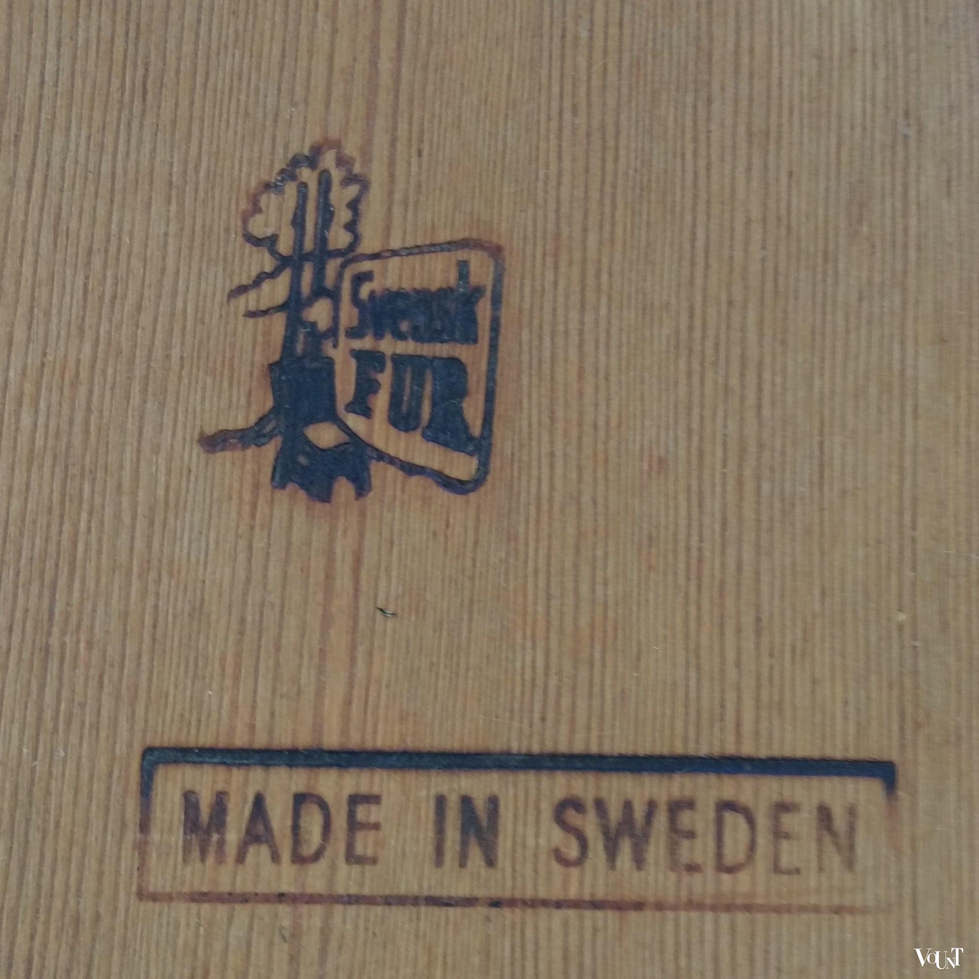 Set van 2 lage grenen stoelen, Carl Malmsten voor Svensk Fur, jaren '50