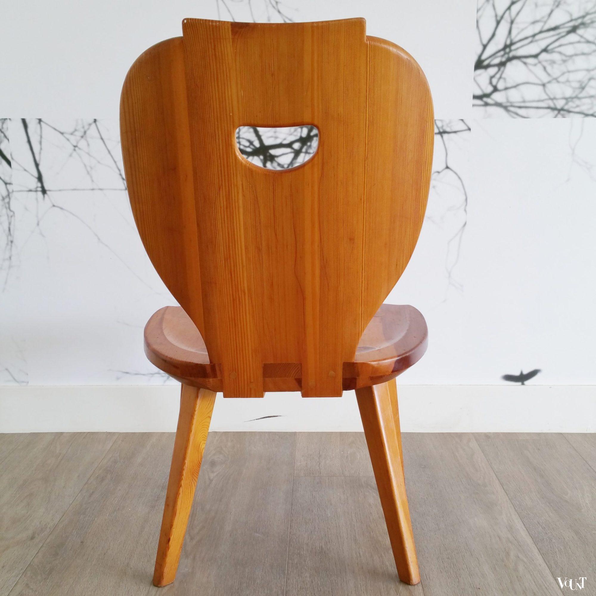 Set van 2 lage grenen stoelen, Carl Malmsten voor Svensk Fur, jaren '50