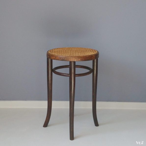 Originele Thonet-kruk nr. 4611 met rotan webbing, rond 1930