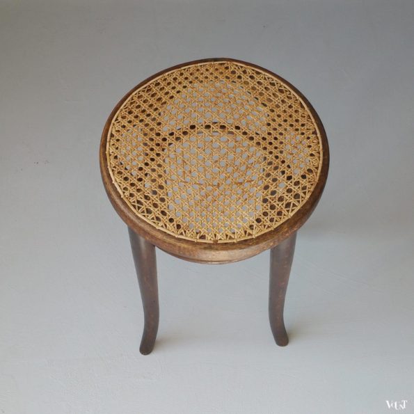 Originele Thonet-kruk nr. 4611 met rotan webbing, rond 1930