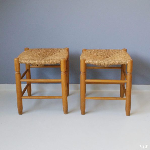 Set van 2 biezen krukken, jaren '60