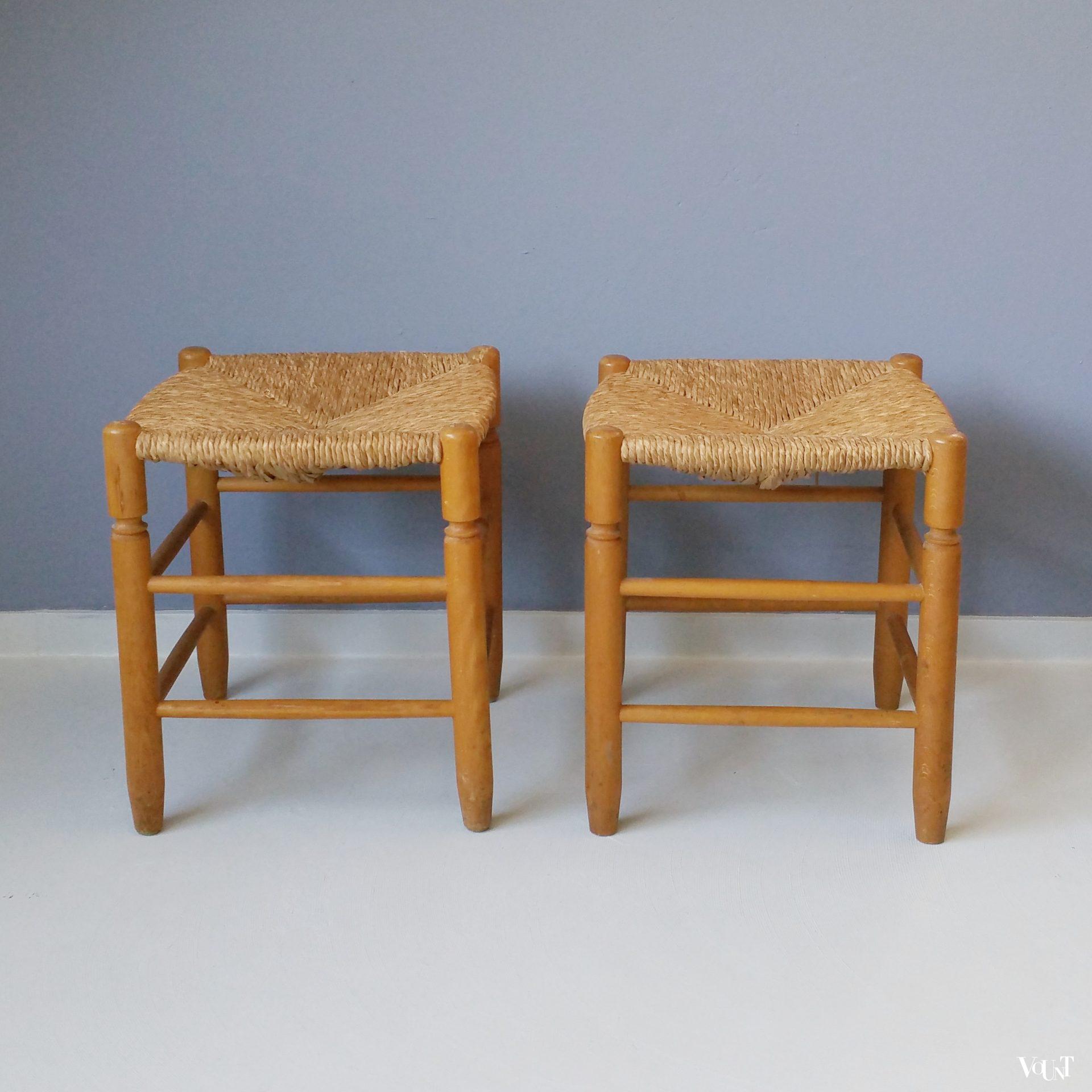 Set van 2 biezen krukken, jaren '60