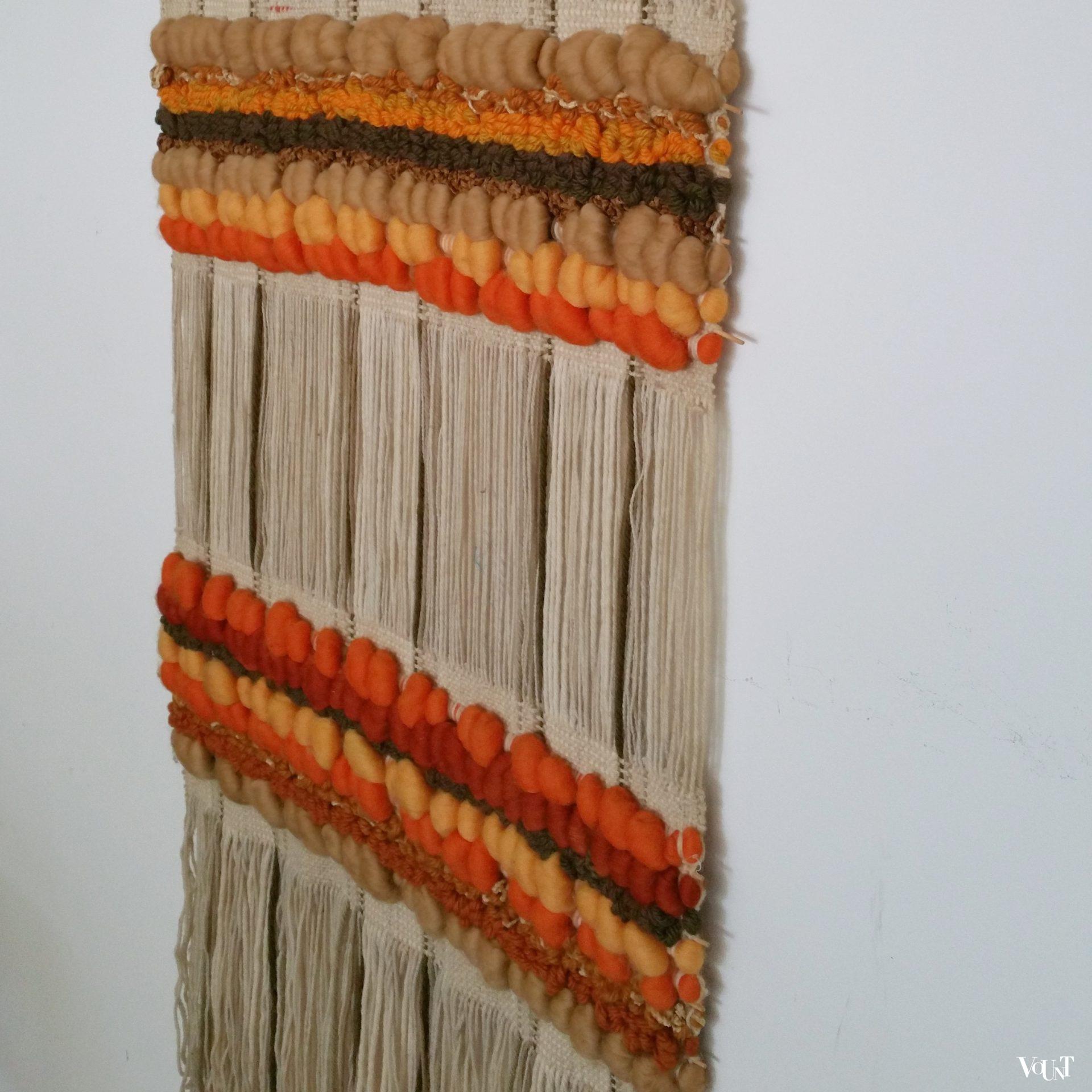 Wollen handgeweven wandkleed, Maria Svatina voor Svatina, jaren '70