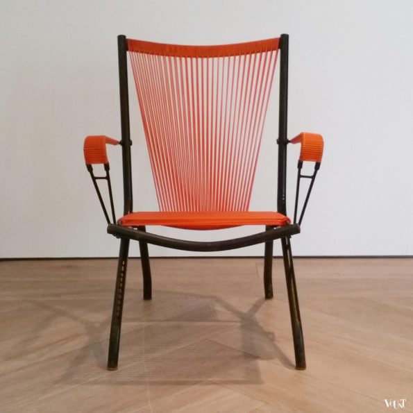 Set van 2 draadstoelen, André Monpoix, jaren '50