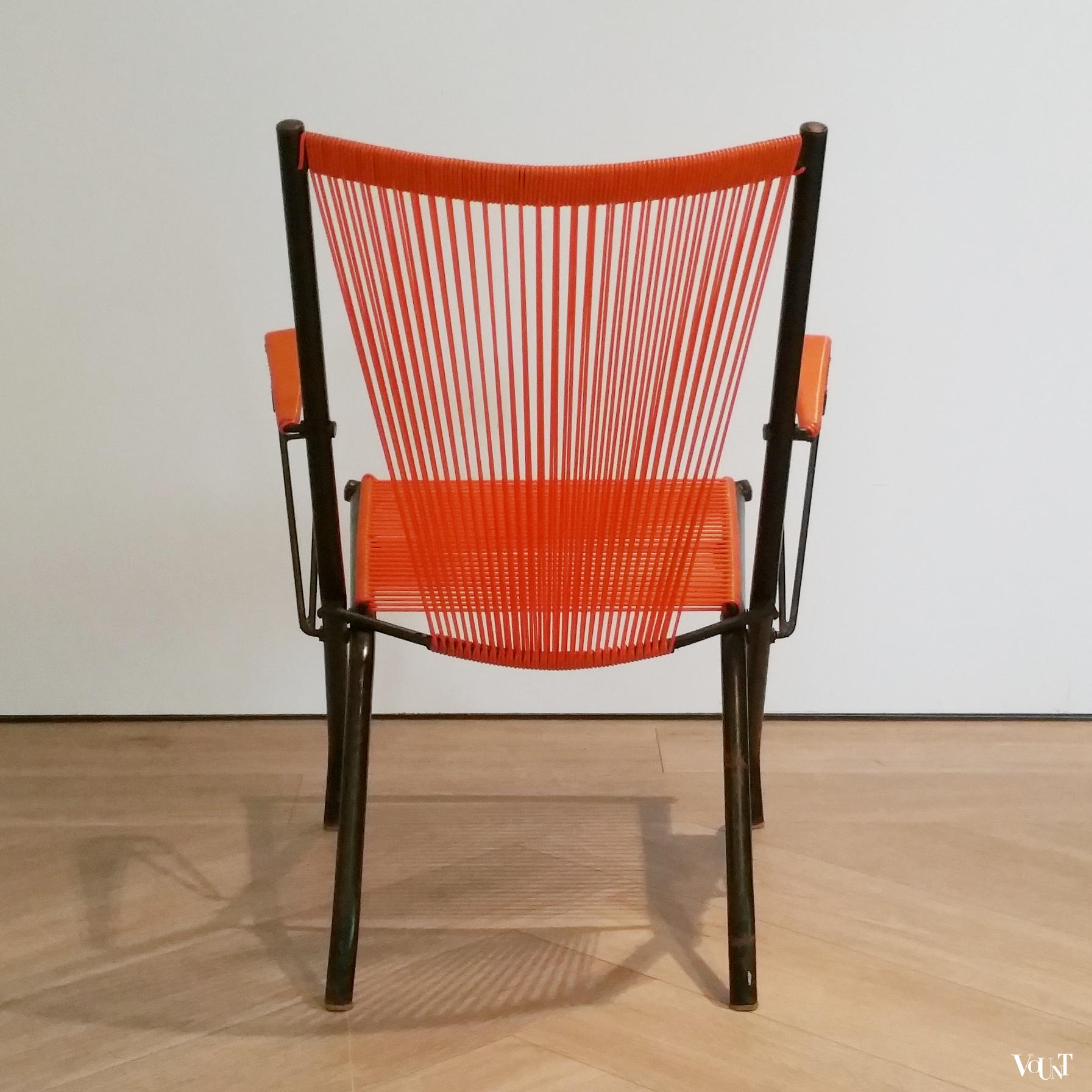 Set van 2 draadstoelen, André Monpoix, jaren '50