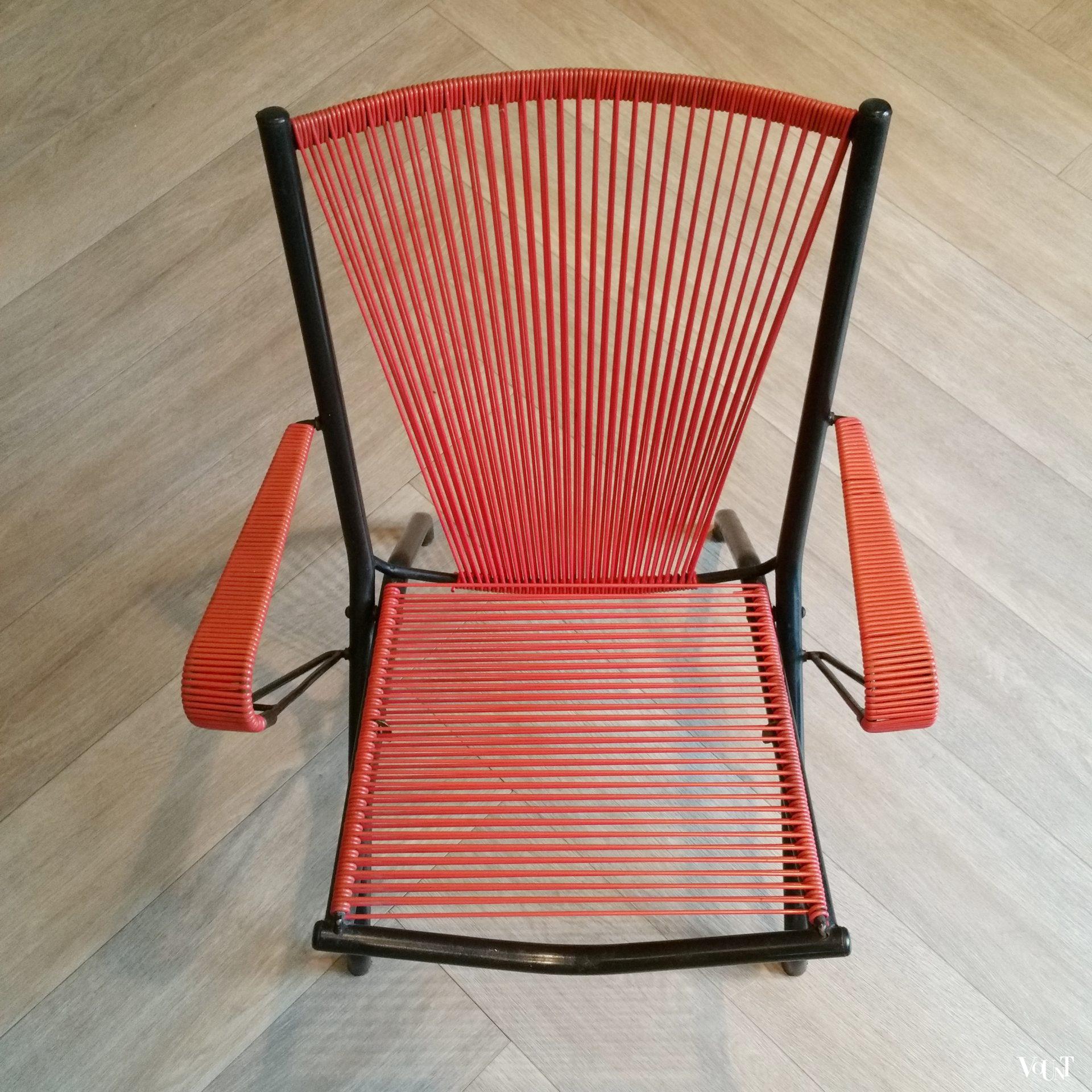 Set van 2 draadstoelen, André Monpoix, jaren '50