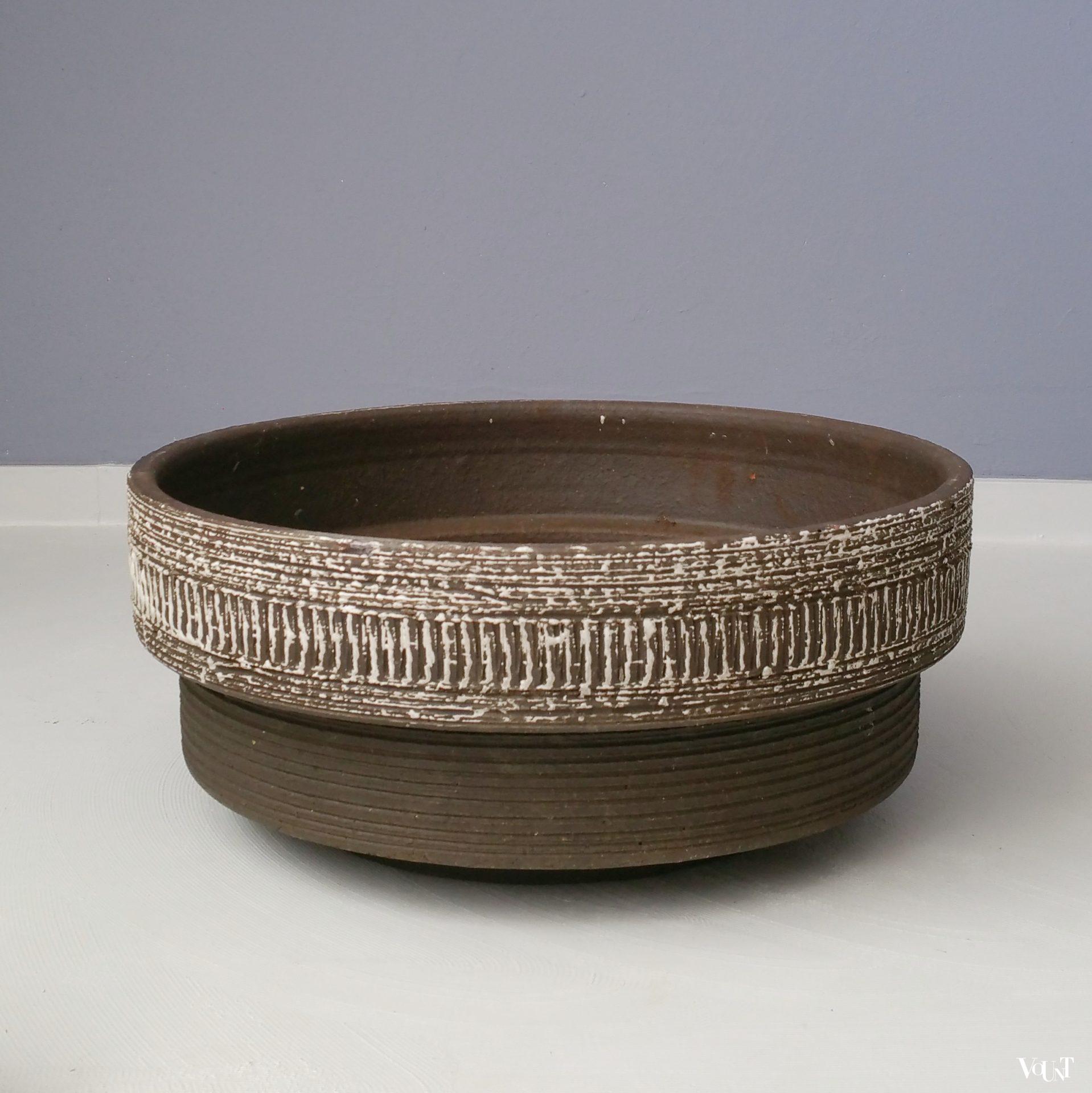 Vintage ronde keramische plantenbak, Spara, jaren '70