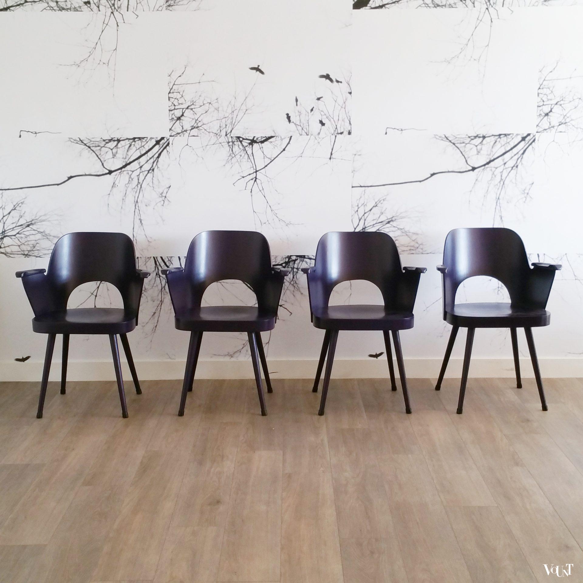 Set van 4 stoelen nr. 1515, Oswald Haerdtl voor Thonet, jaren '50