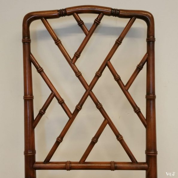 Set van 4 faux bamboo Chippendale stoelen, jaren '70