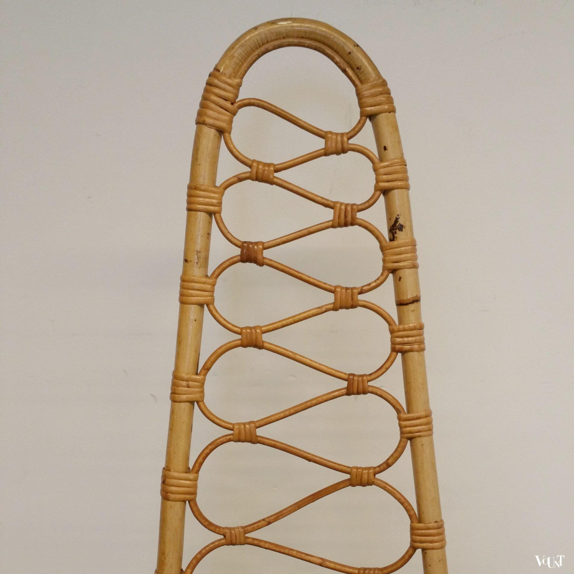 Design rotanstoel met hoge rug, Rohé Noordwolde, jaren '60