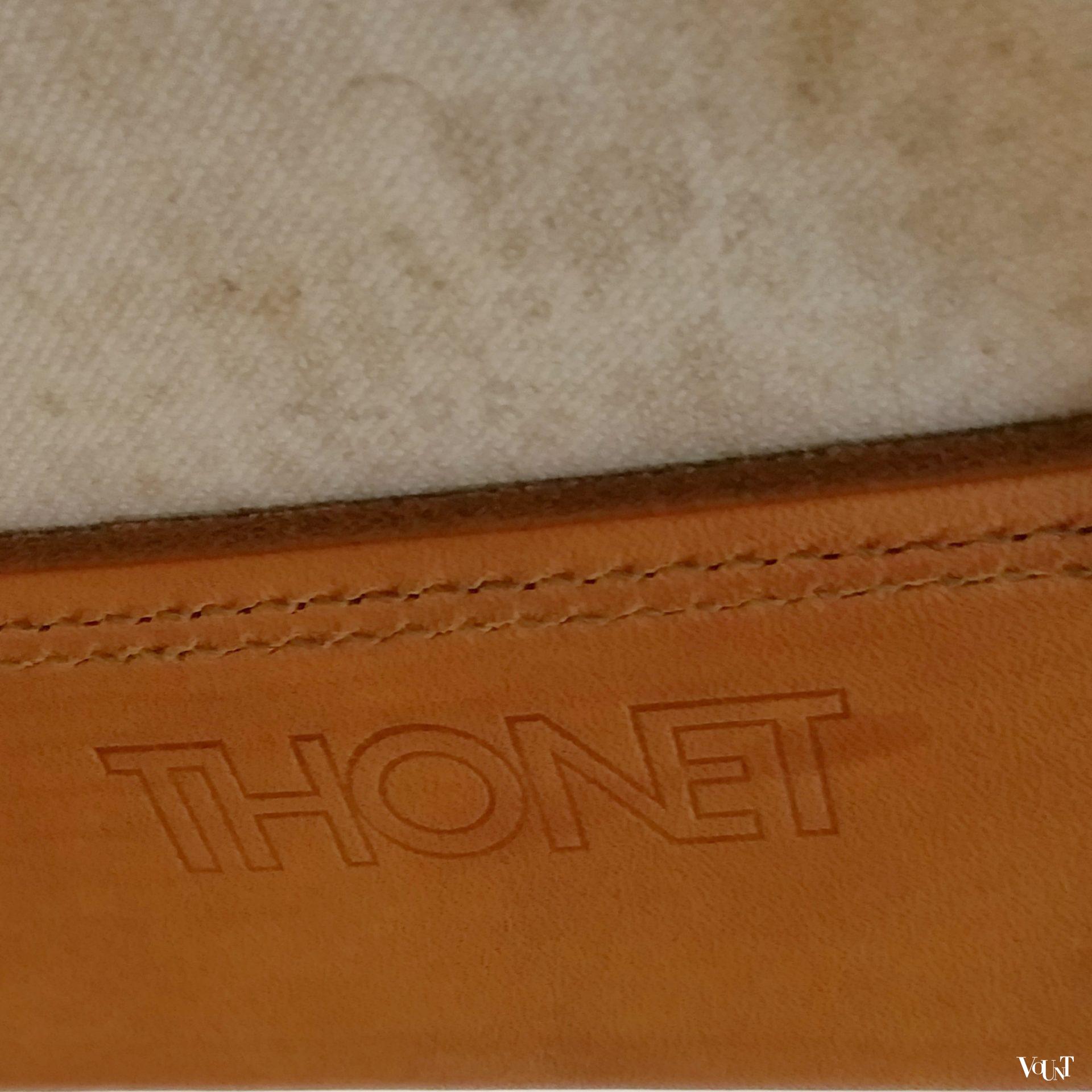 S34 buisframestoel met leren bekleding, Mart Stam voor Thonet, jaren '80