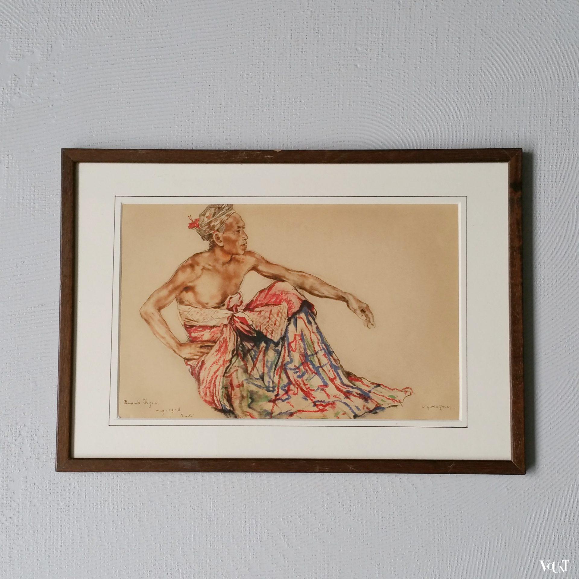 Litho "Bapak Defoer", W.G. Hofker, Bali 1913