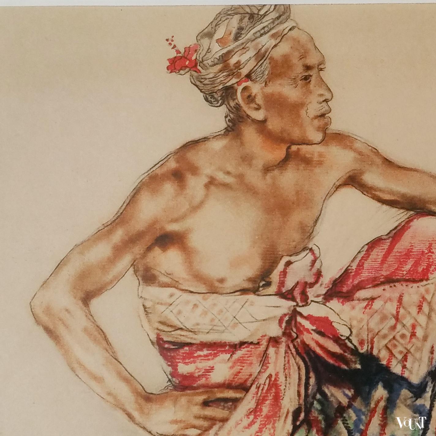Litho "Bapak Defoer", W.G. Hofker, Bali 1913