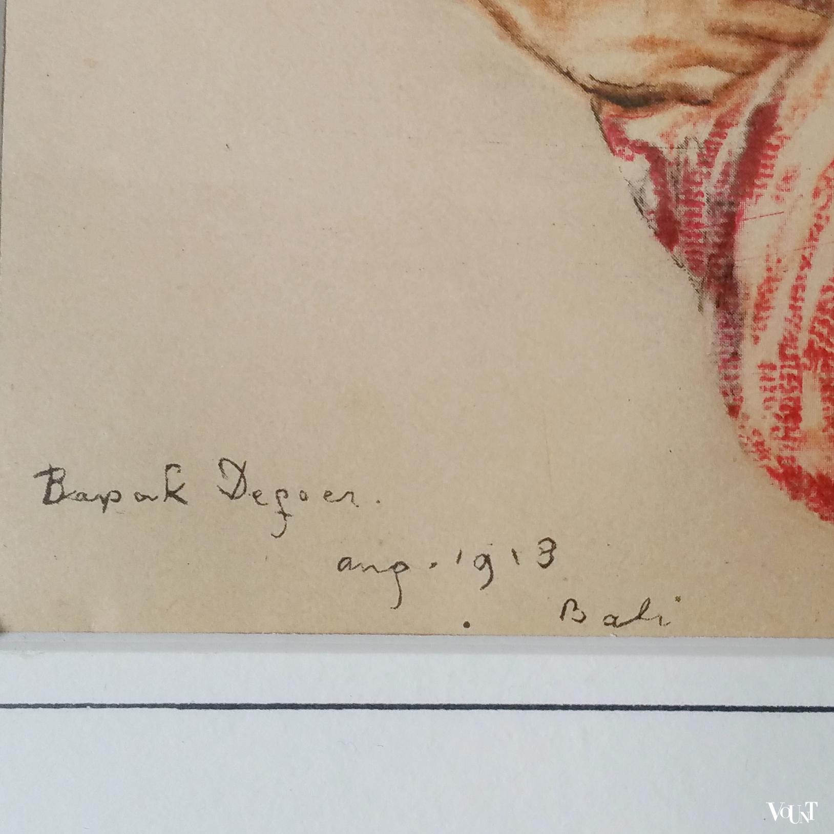 Litho "Bapak Defoer", W.G. Hofker, Bali 1913