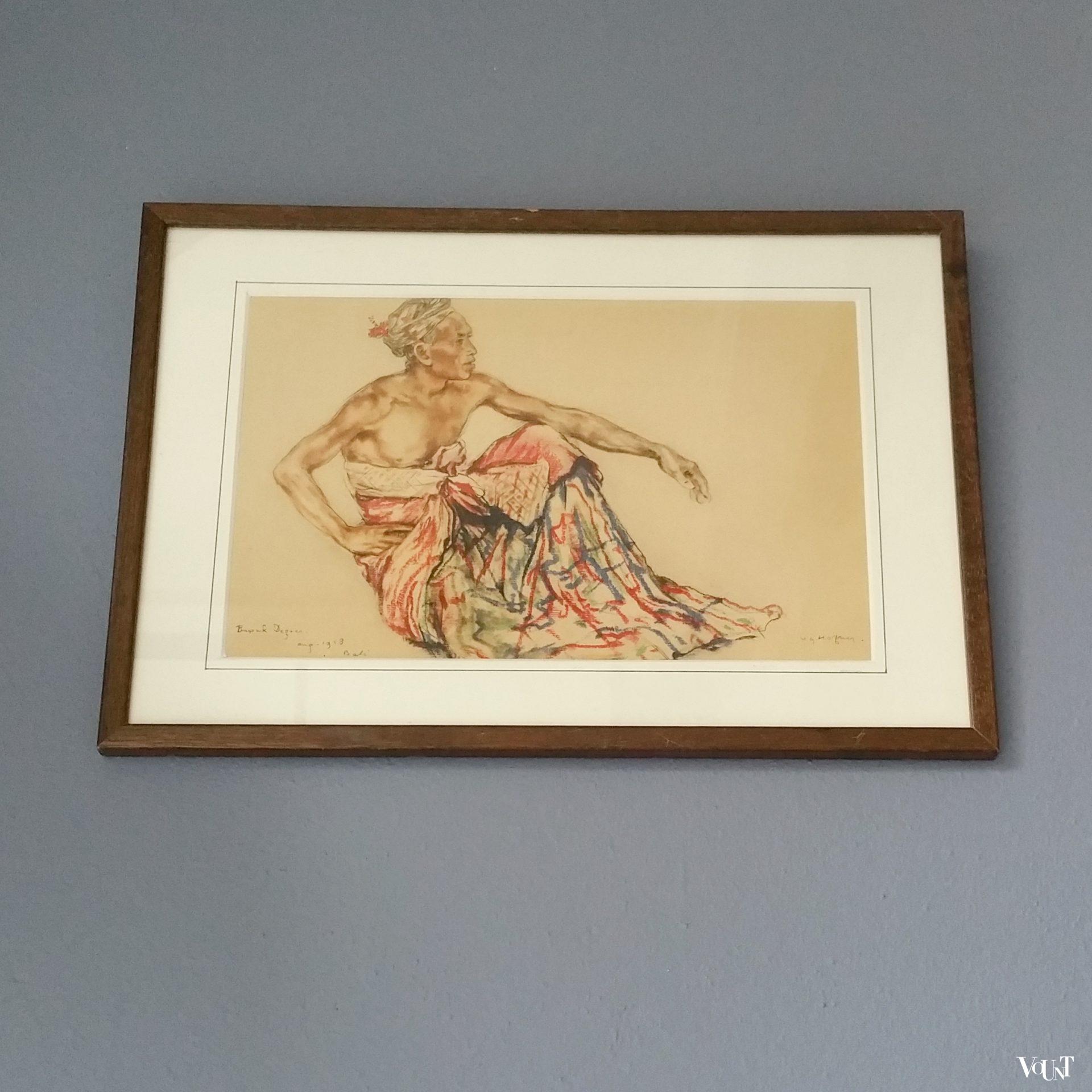 Litho "Bapak Defoer", W.G. Hofker, Bali 1913