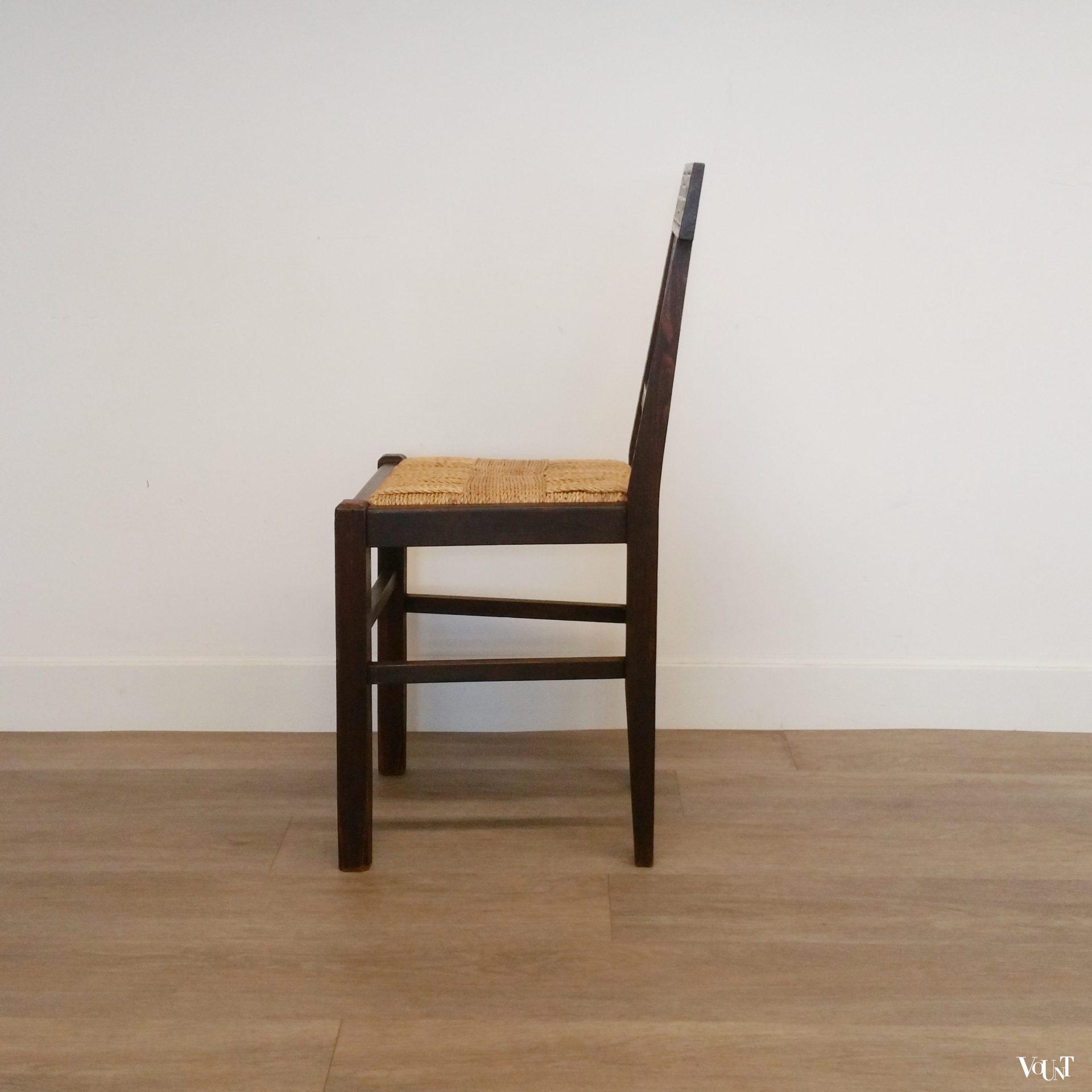 Set van 4 Spaanse houten stoelen, 1e helft 20e eeuw