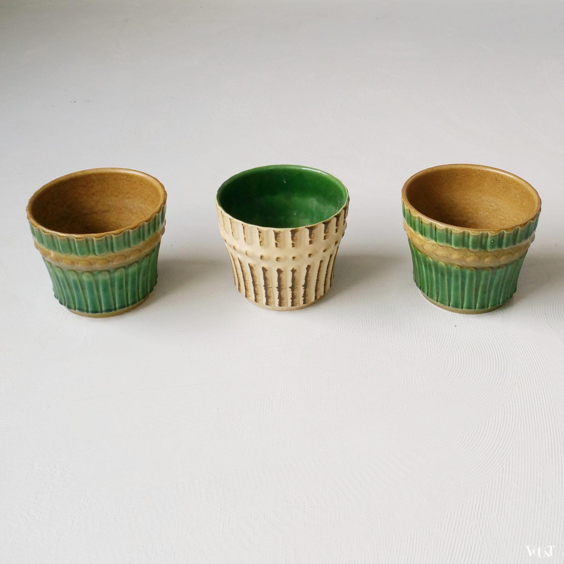 Set van 3 bloempotten van Ueberlacker Keramik, jaren '50