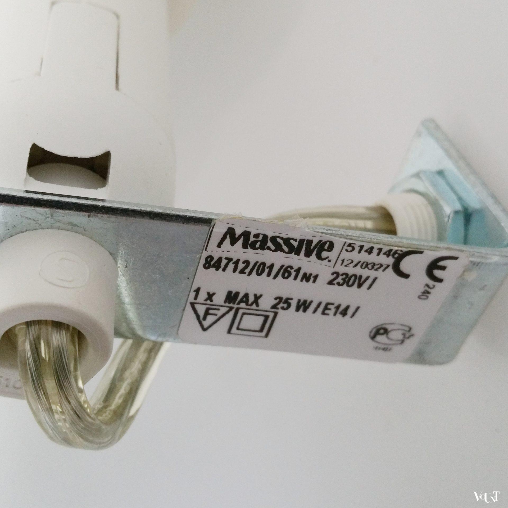 Glazen "Iceberg" lamp, Massive, jaren '90