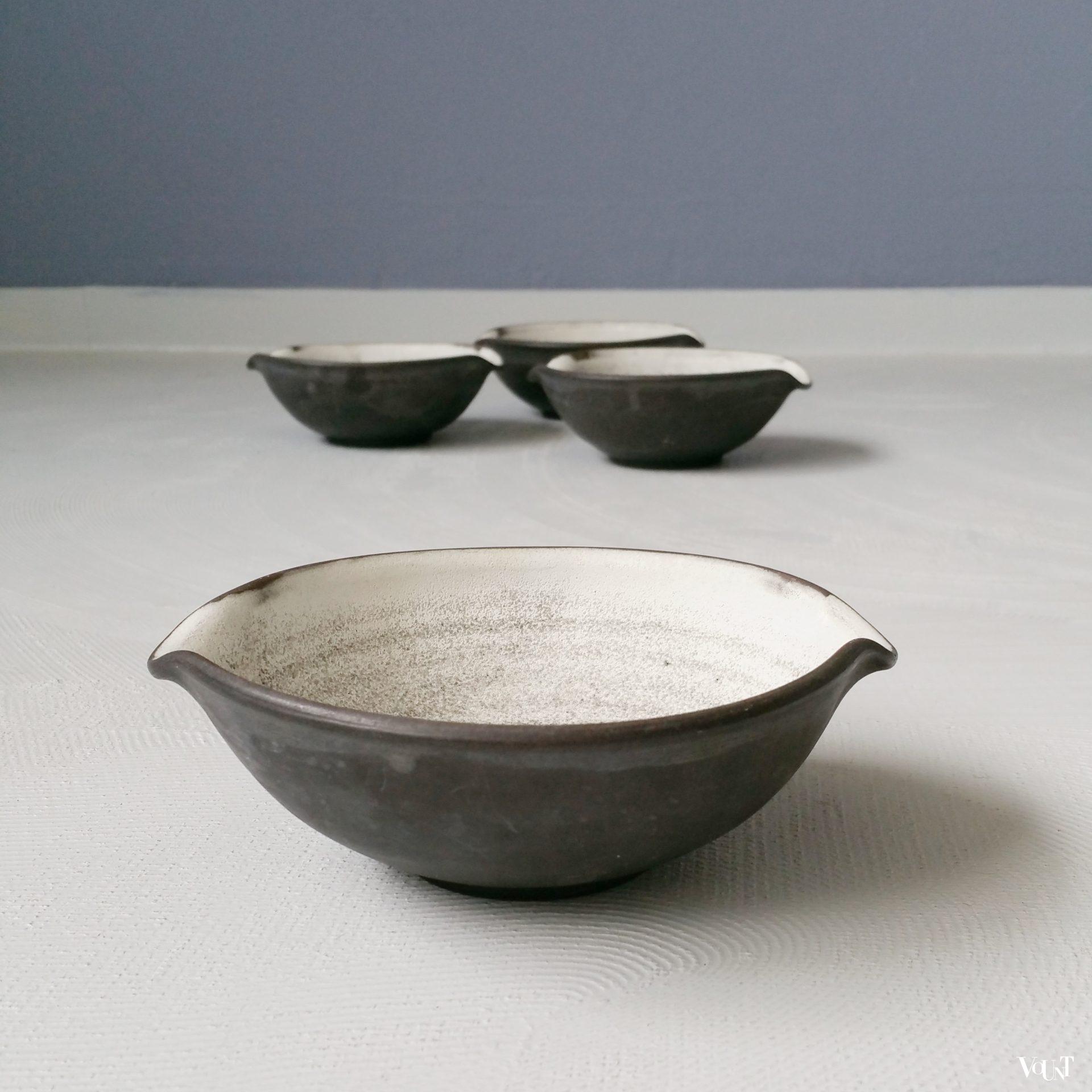 Set van 4 organisch vormgegeven schaaltjes, Zaalberg Holland, jaren '60