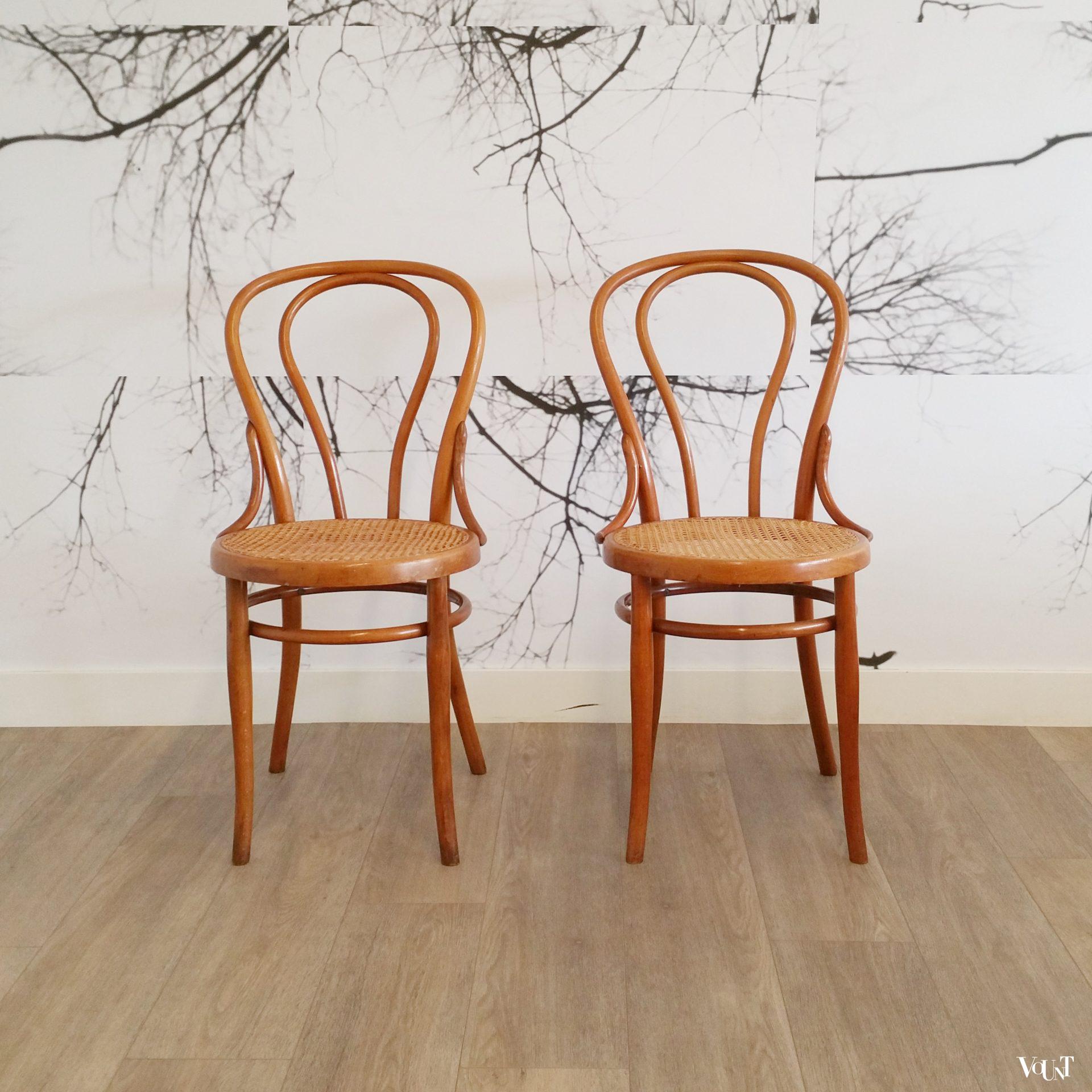 Set van 2 stoelen nr. 18, Josef Hoffmann, rond 1900