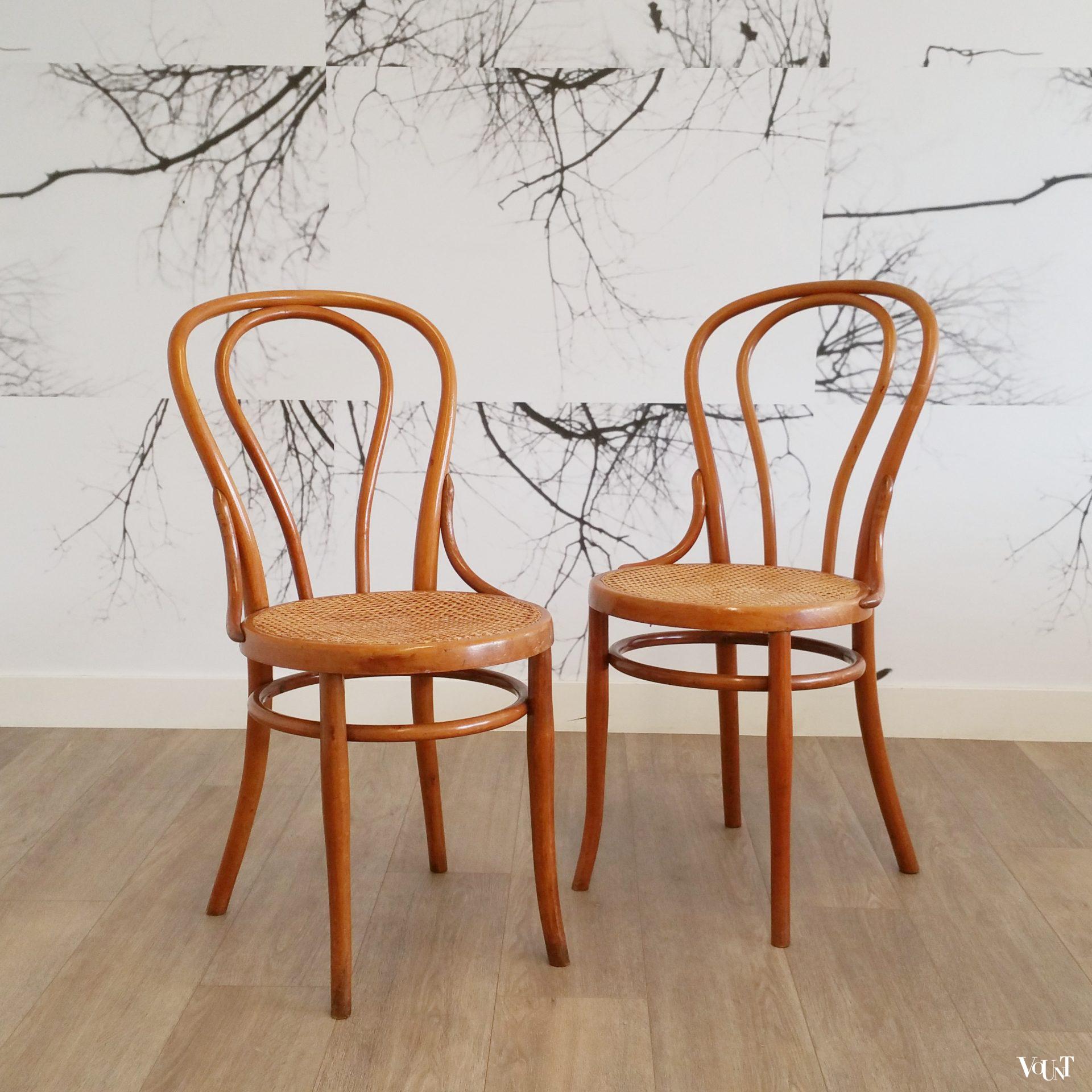 Set van 2 stoelen nr. 18, Josef Hoffmann, rond 1900