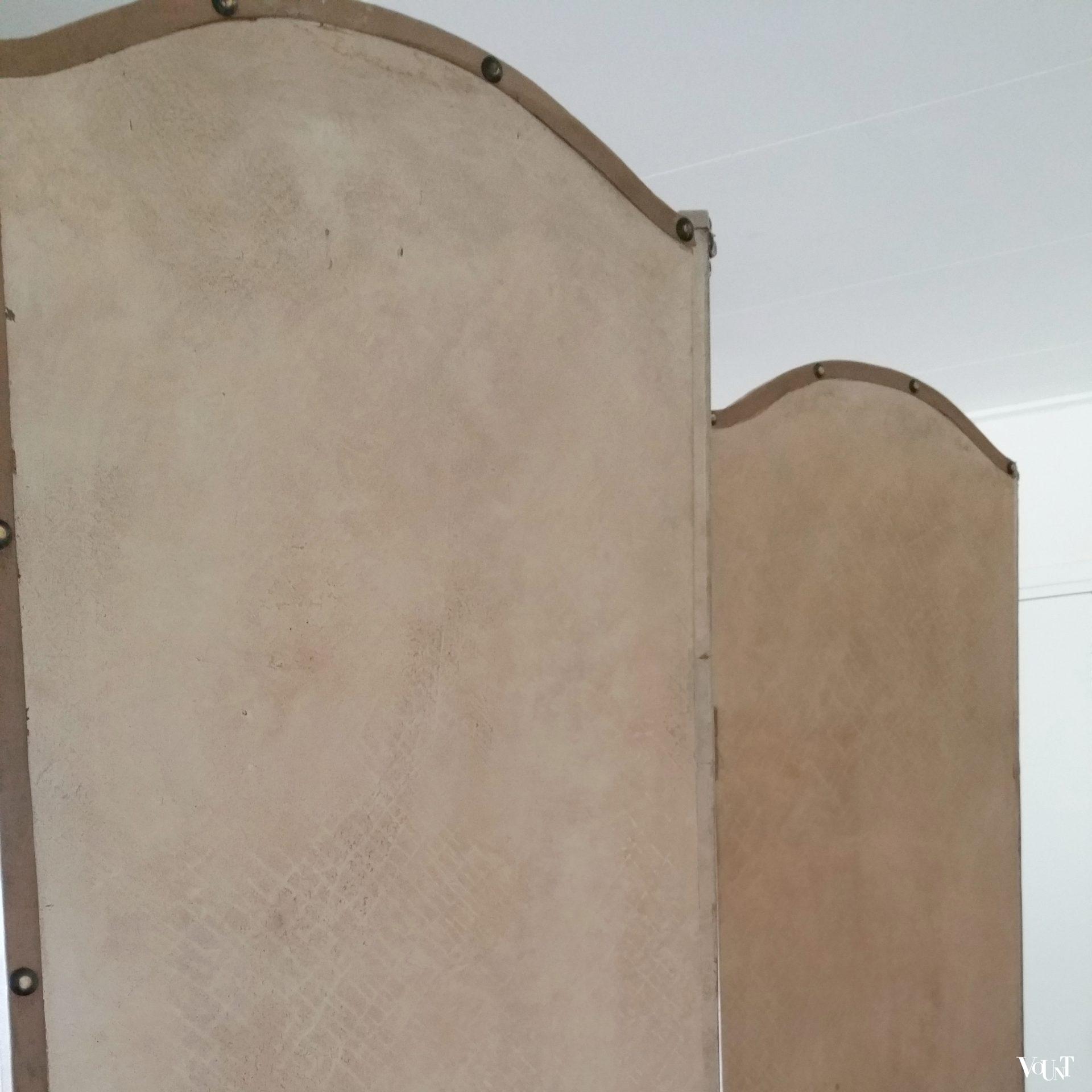 Vintage vierslags handbeschilderd kamerscherm, ca. jaren '50/'60