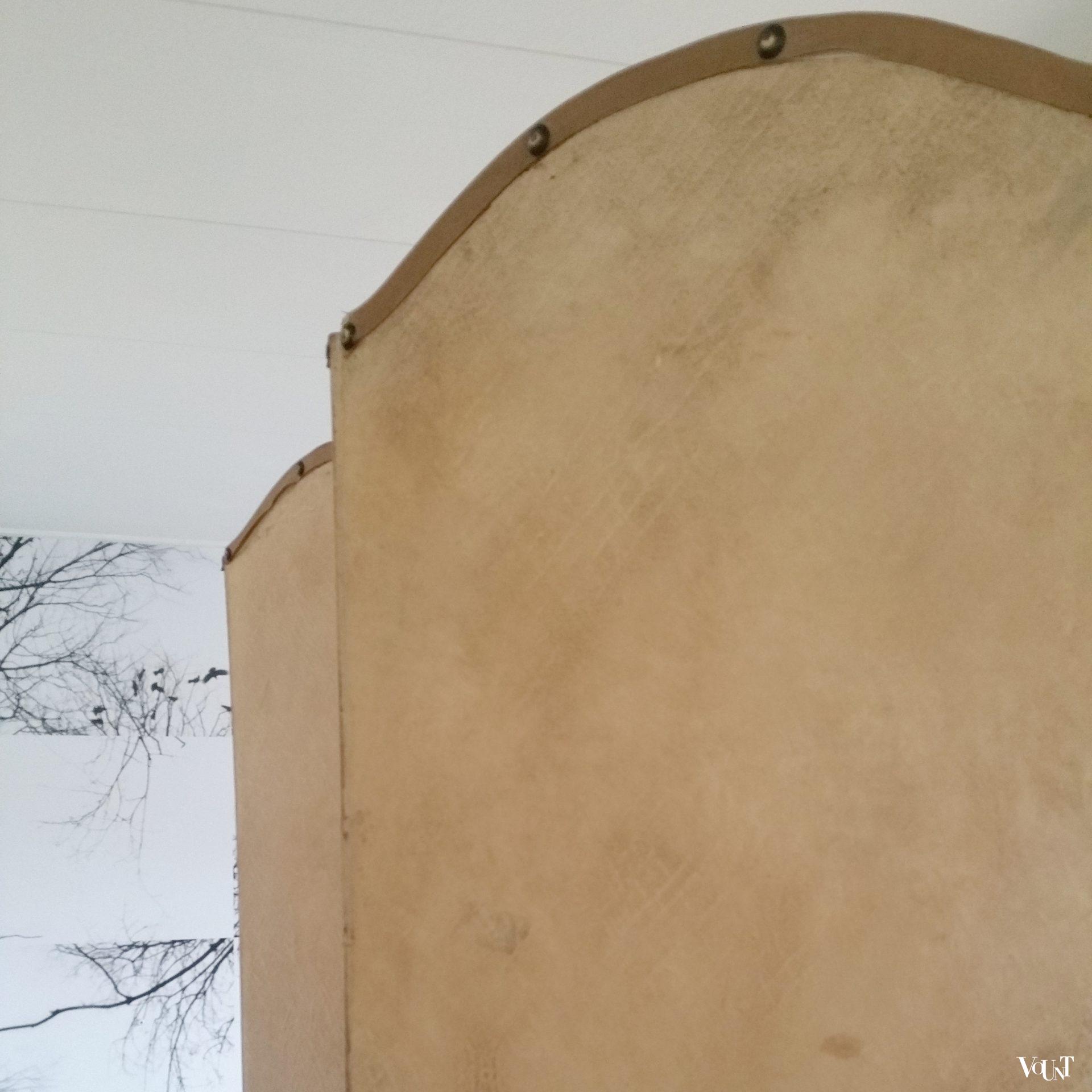 Vintage vierslags handbeschilderd kamerscherm, ca. jaren '50/'60