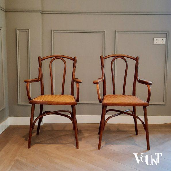 Set van 2 Thonet-stoelen nr. 56 / 1056, rond 1900