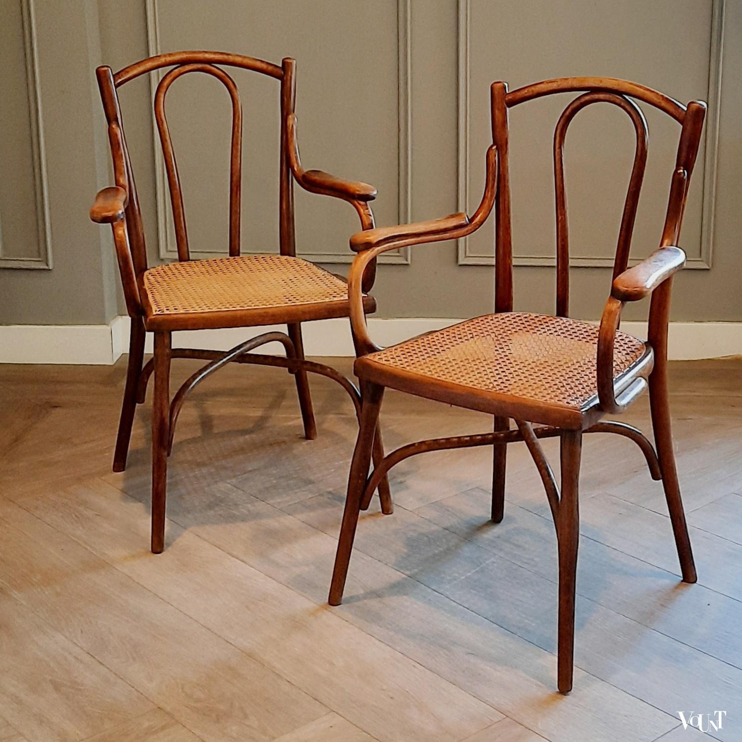 Set van 2 Thonet-stoelen nr. 56 / 1056, rond 1900