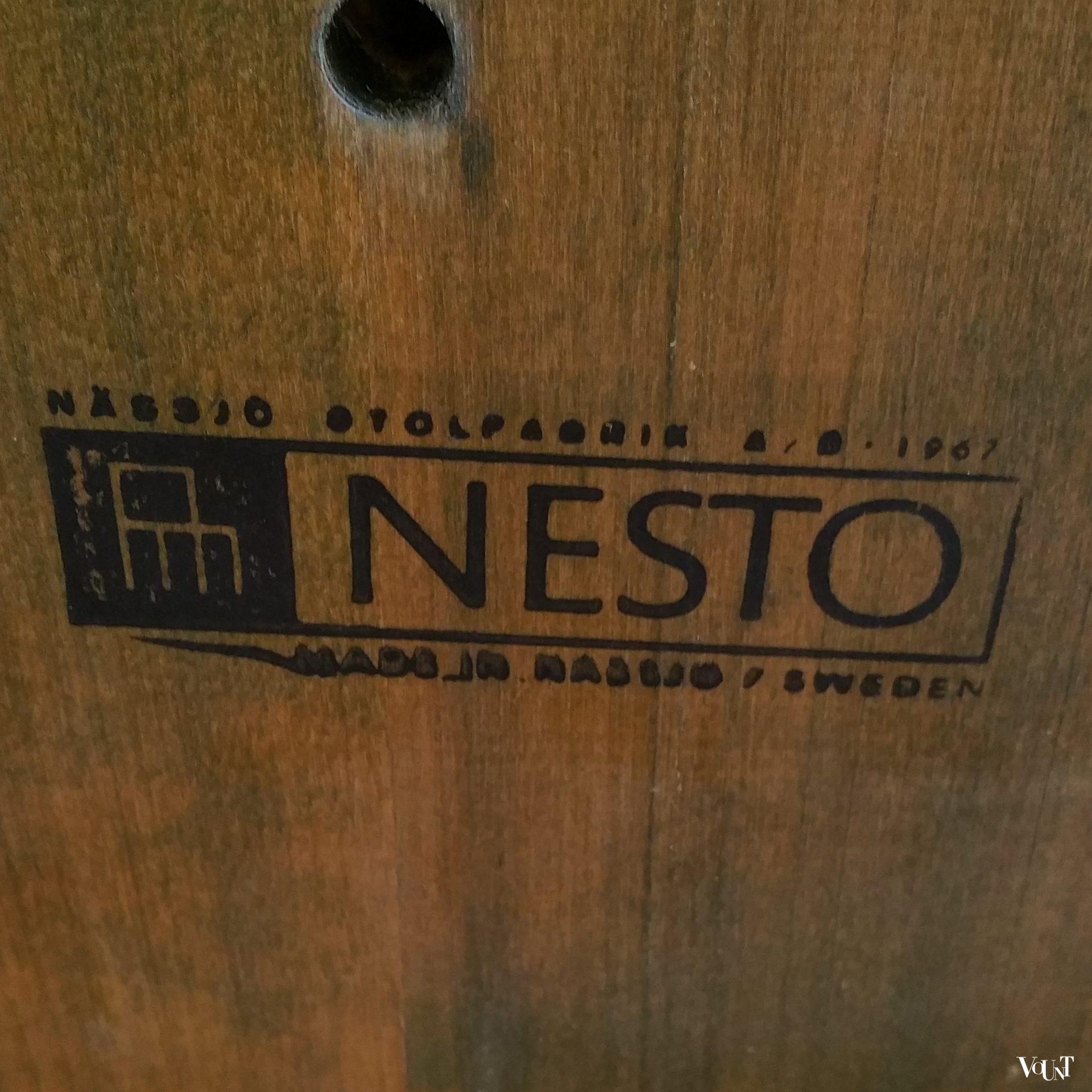 Spijlenstoel met armleuningen, Lena Larsson voor Nesto/Pastoe, jaren '60