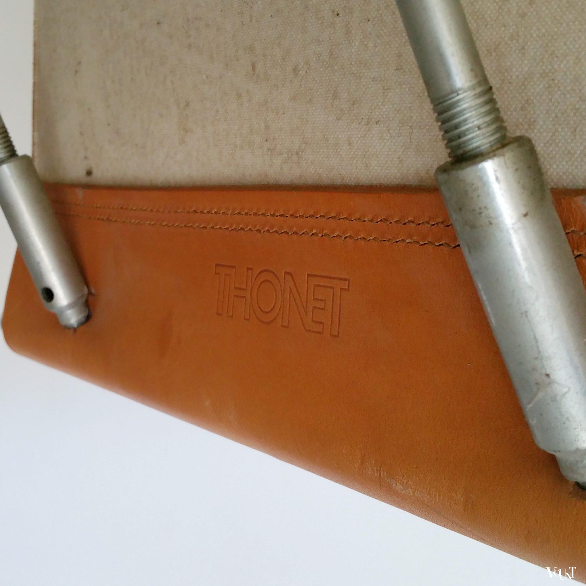 S34 buisframestoel met leren bekleding, Mart Stam voor Thonet, jaren '80