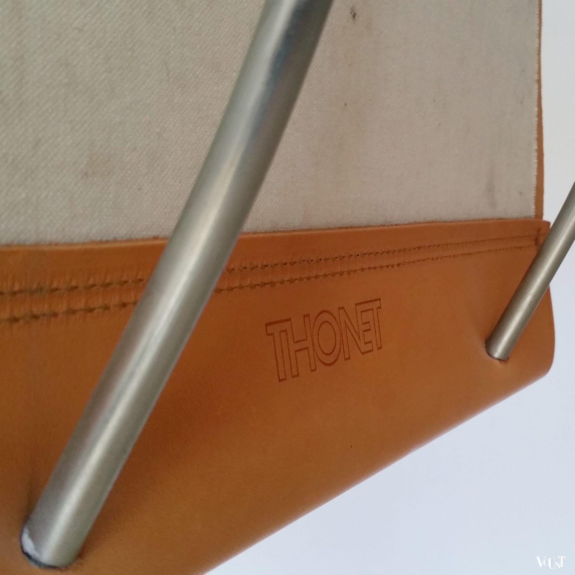 S34 buisframestoel met leren bekleding, Mart Stam voor Thonet, jaren '80