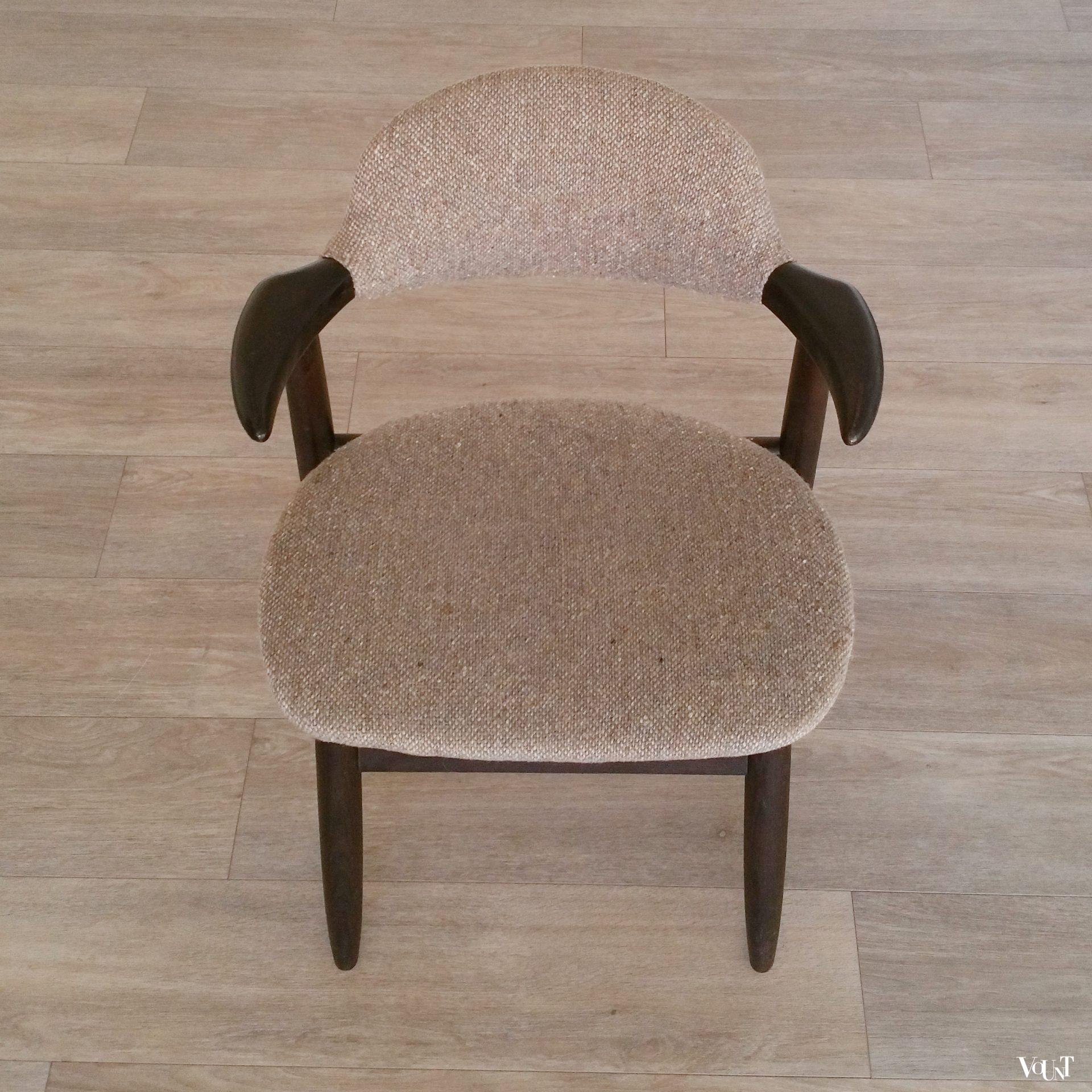 Set van 4 koehoorn stoelen, Tijsseling voor Hulmefa Nieuwe Pekela, jaren '60