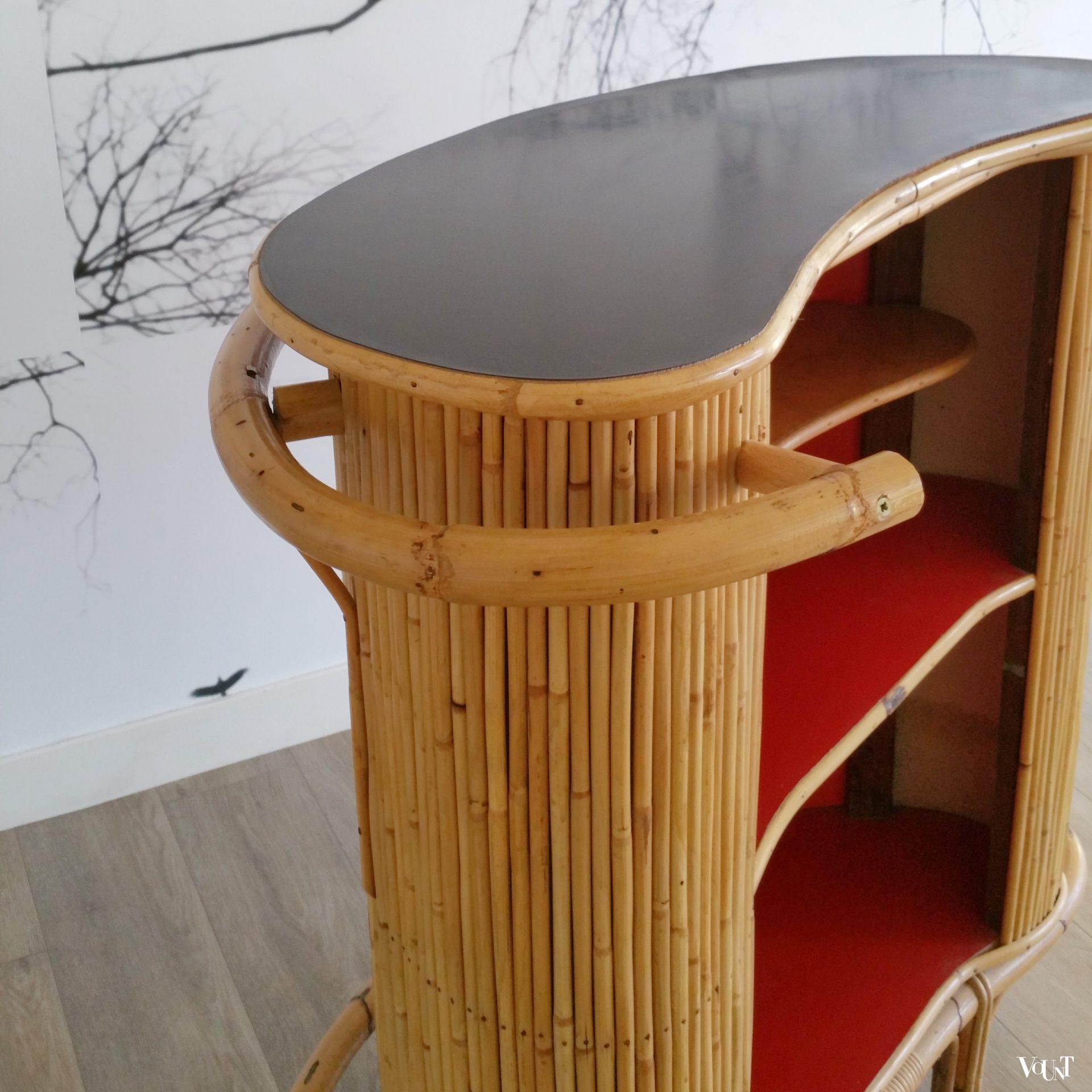 Franse bamboe / rotan tiki bar, jaren '60