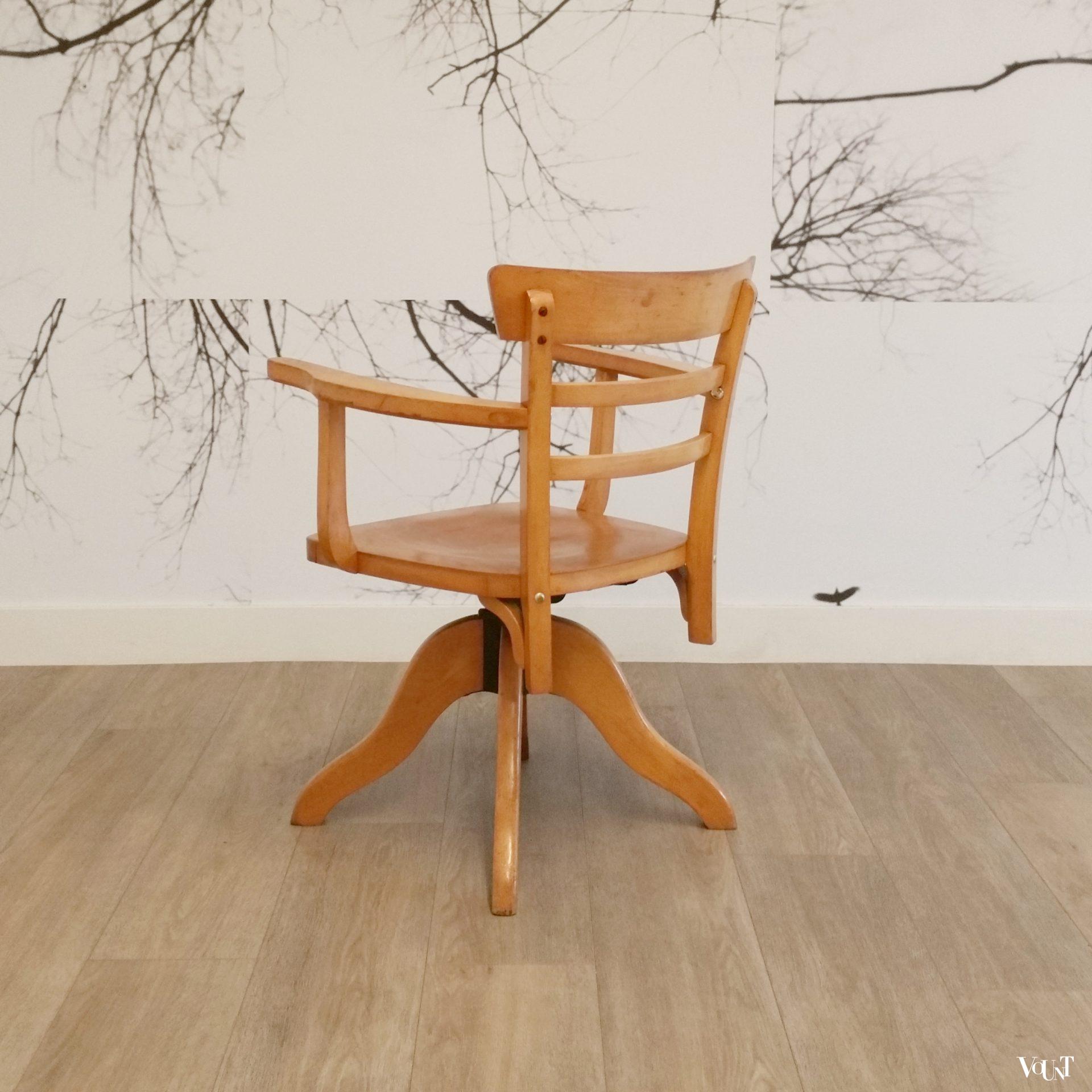 Draaibare en in hoogte verstelbare bureaustoel, Luterma, jaren '20/'30