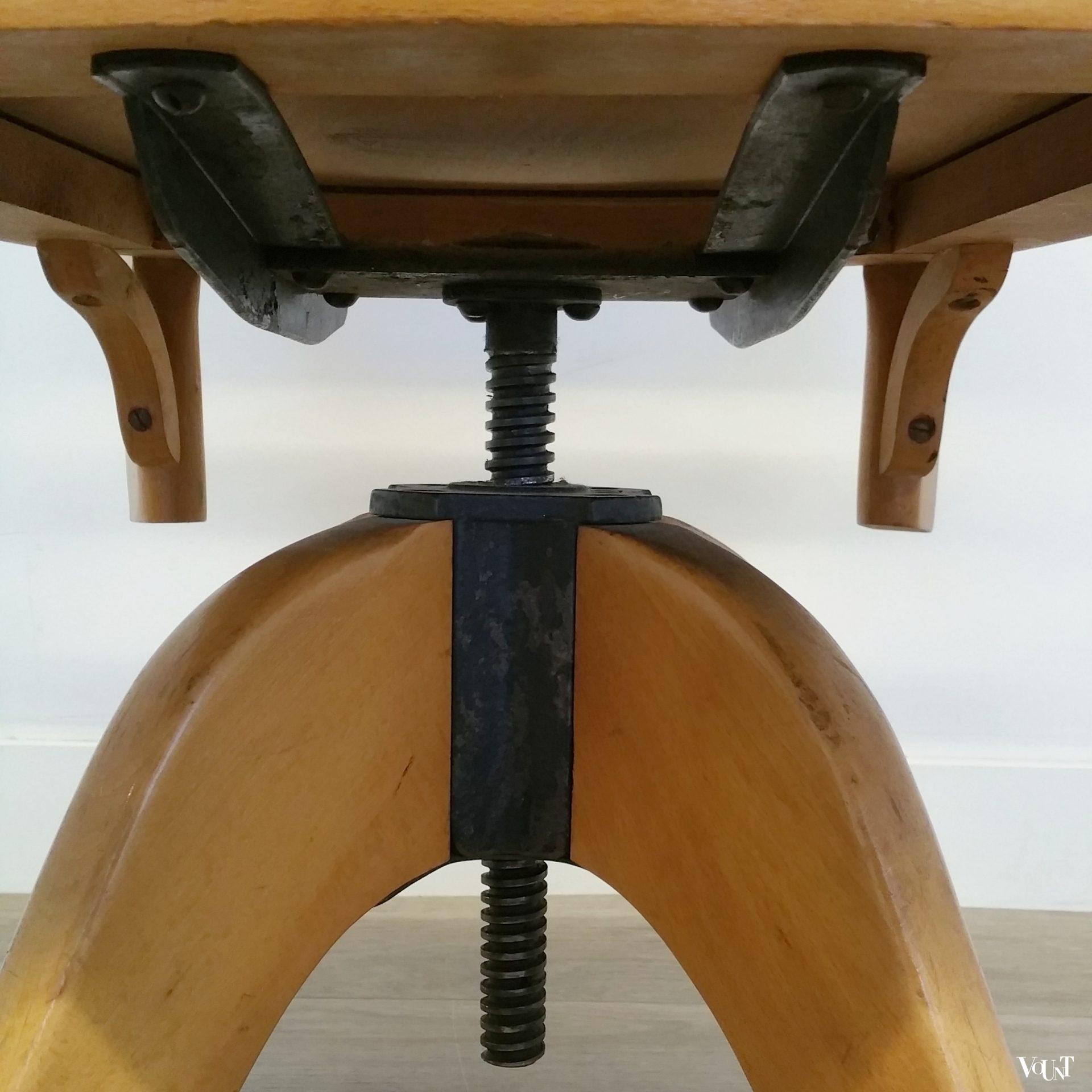 Draaibare en in hoogte verstelbare bureaustoel, Luterma, jaren '20/'30