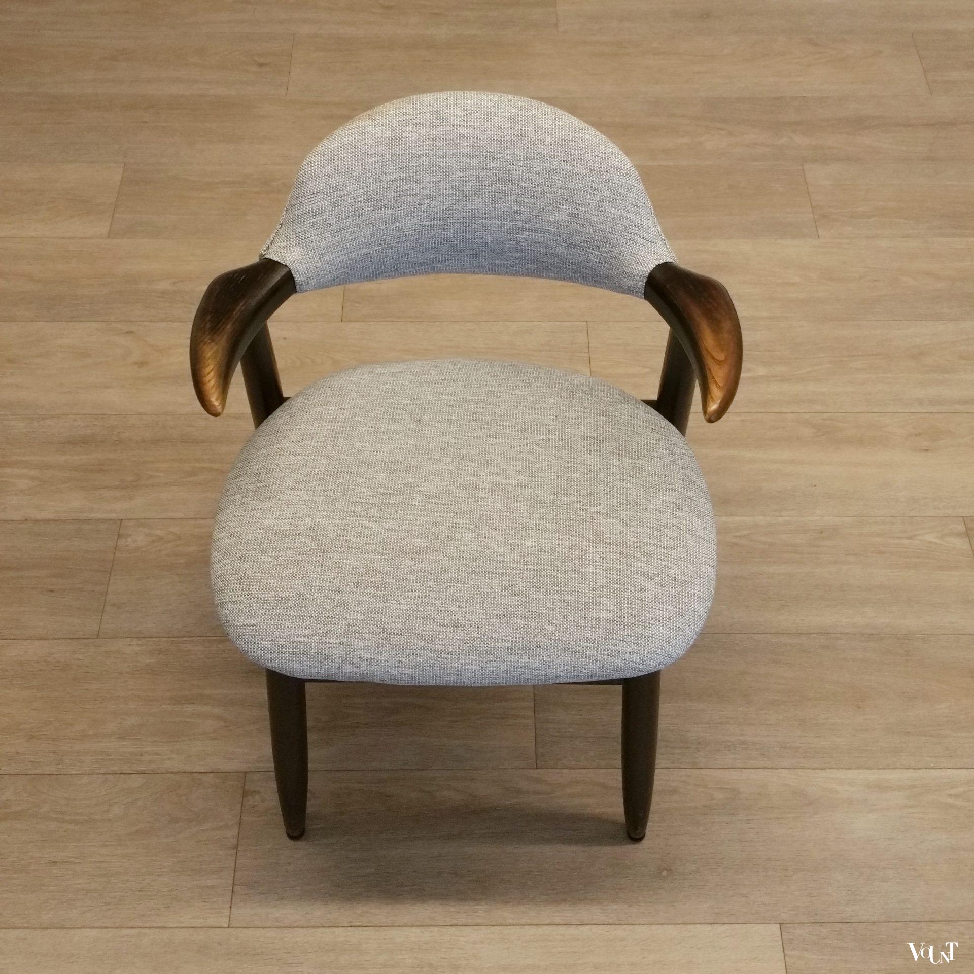 Set van 4 koehoorn stoelen, Tijsseling voor Hulmefa Nieuwe Pekela, jaren '60 (nieuwe bekleding)