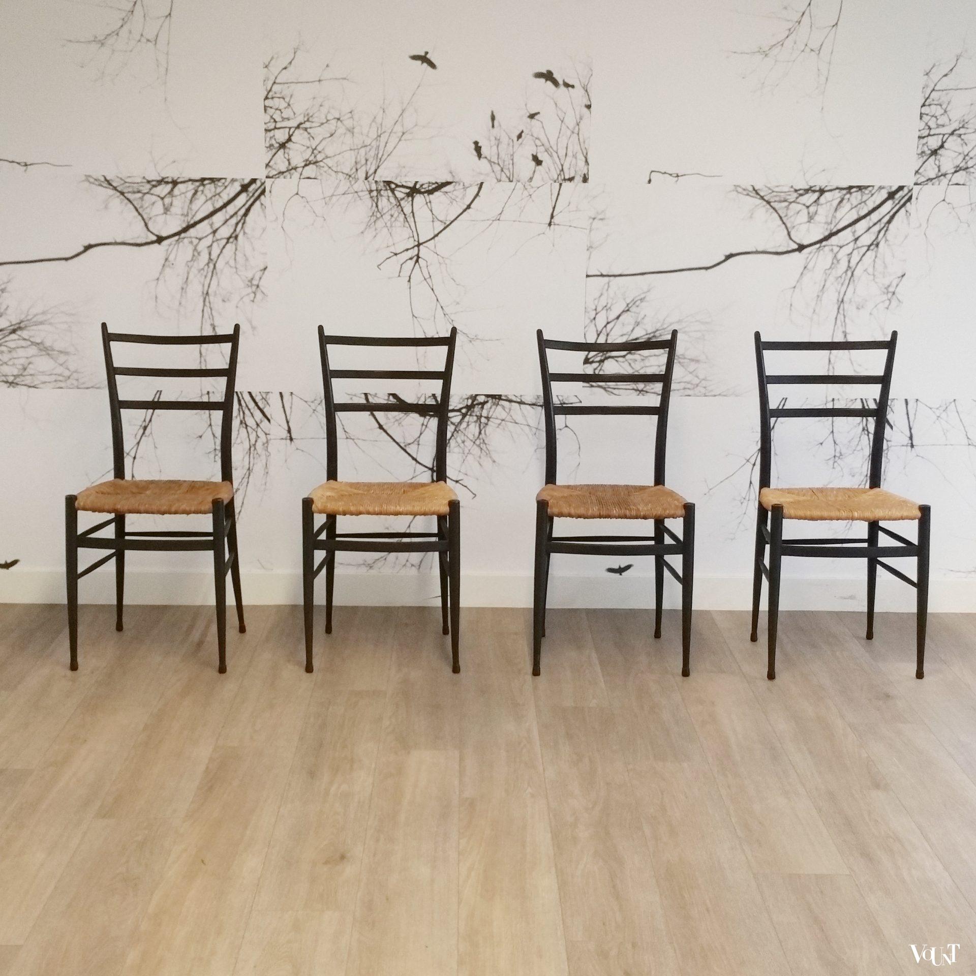 Set van 4 Spinetto stoelen, Chiavari, Italië, jaren '50