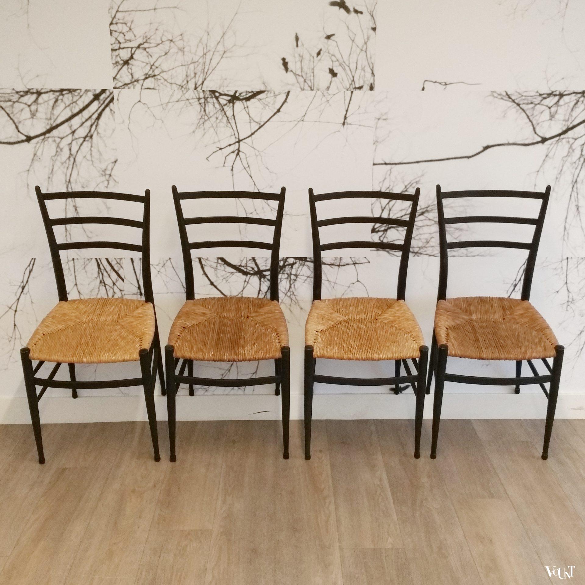 Set van 4 Spinetto stoelen, Chiavari, Italië, jaren '50