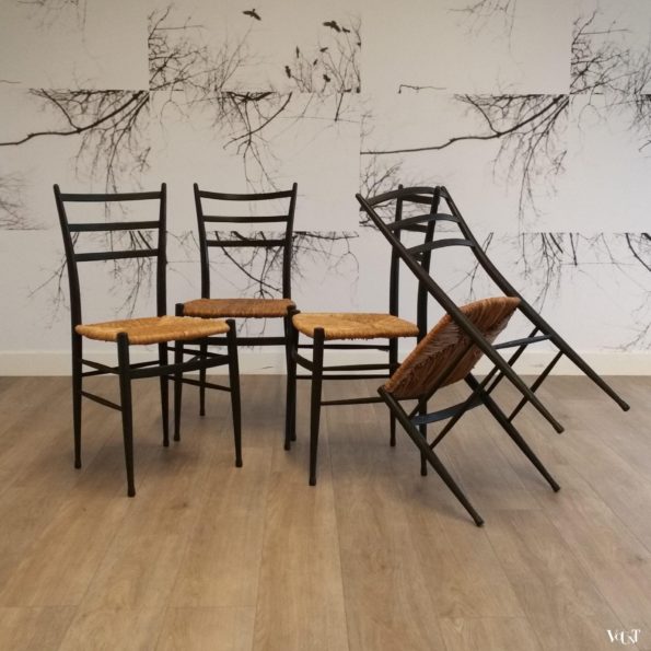 Set van 4 Spinetto stoelen, Chiavari, Italië, jaren '50
