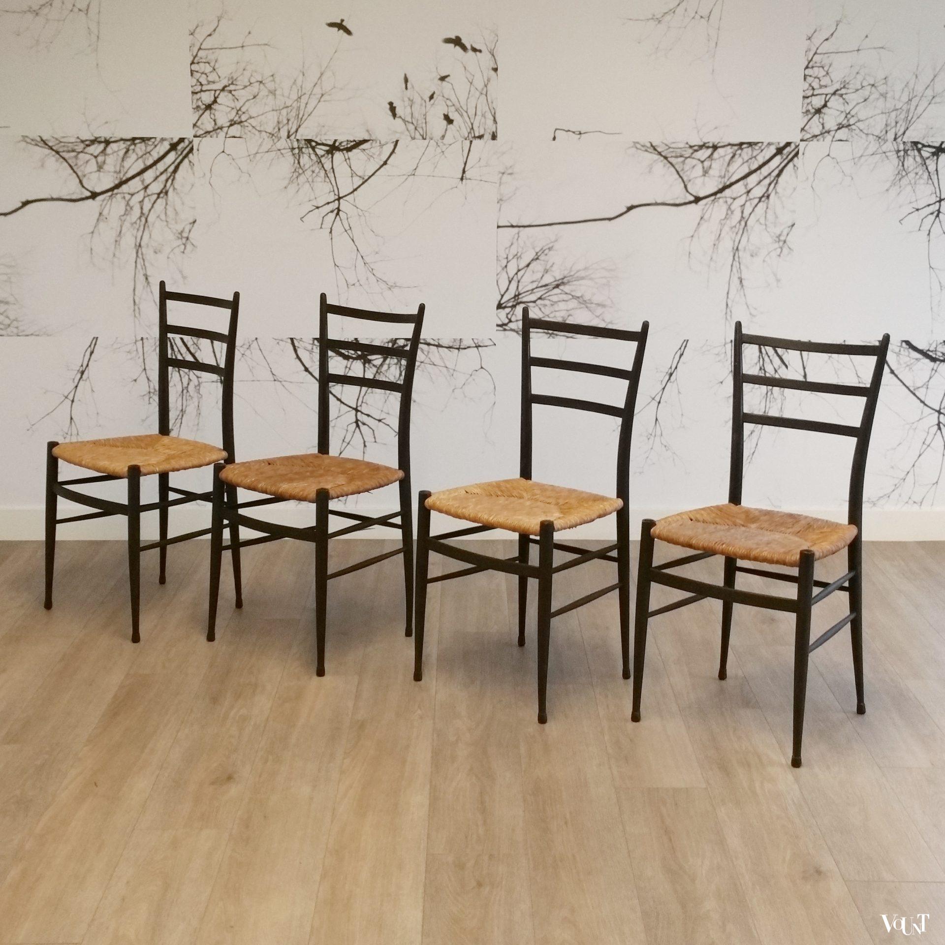 Set van 4 Spinetto stoelen, Chiavari, Italië, jaren '50