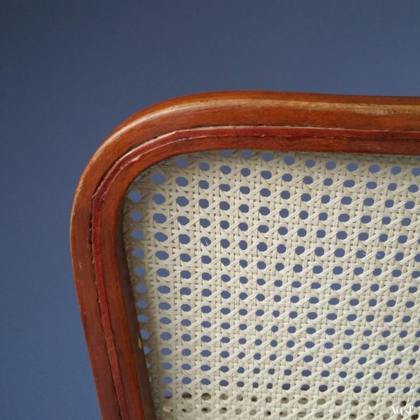 Art Nouveau stoel bentwood en rotan, Thonet, attr. Gustav Siegel, rond 1900