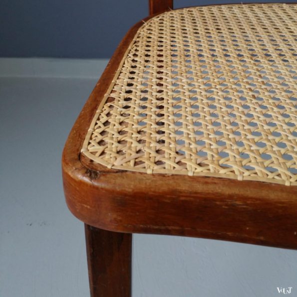 Art Nouveau stoel bentwood en rotan, Thonet, attr. Gustav Siegel, rond 1900