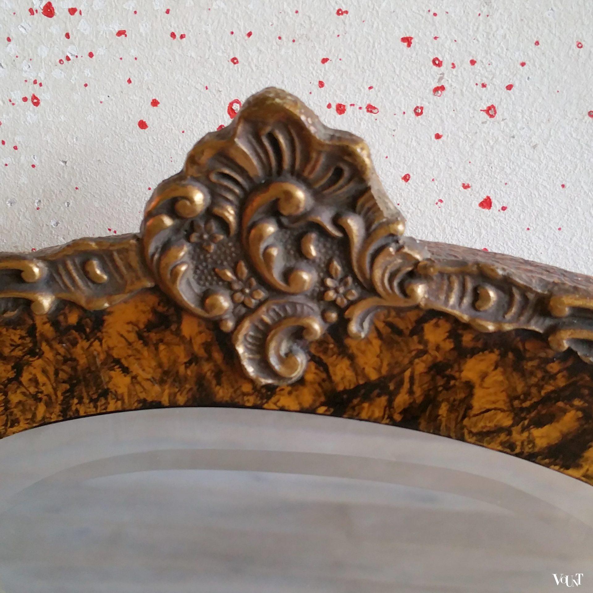 Facetgeslepen vintage wandspiegel, jaren '60