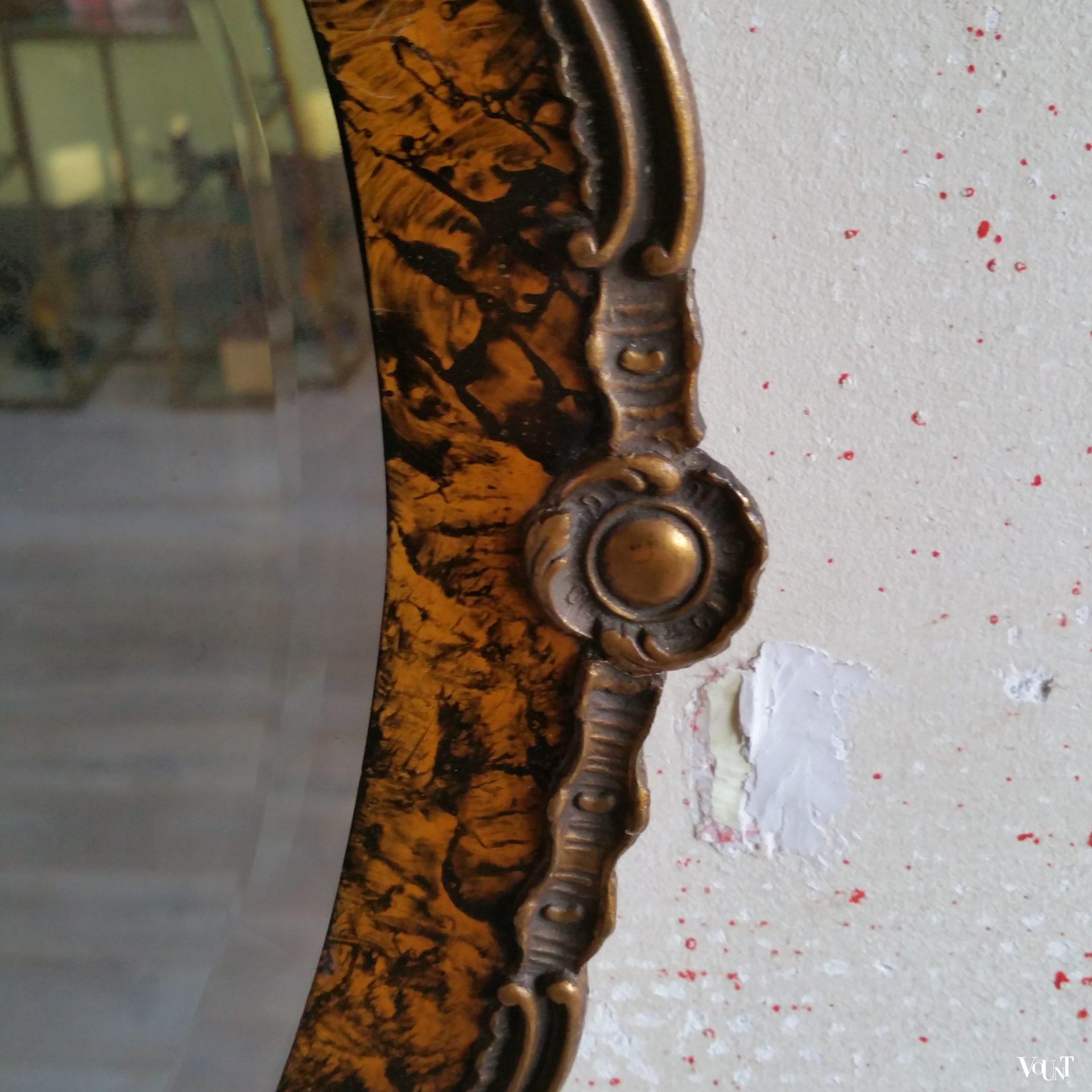 Facetgeslepen vintage wandspiegel, jaren '60